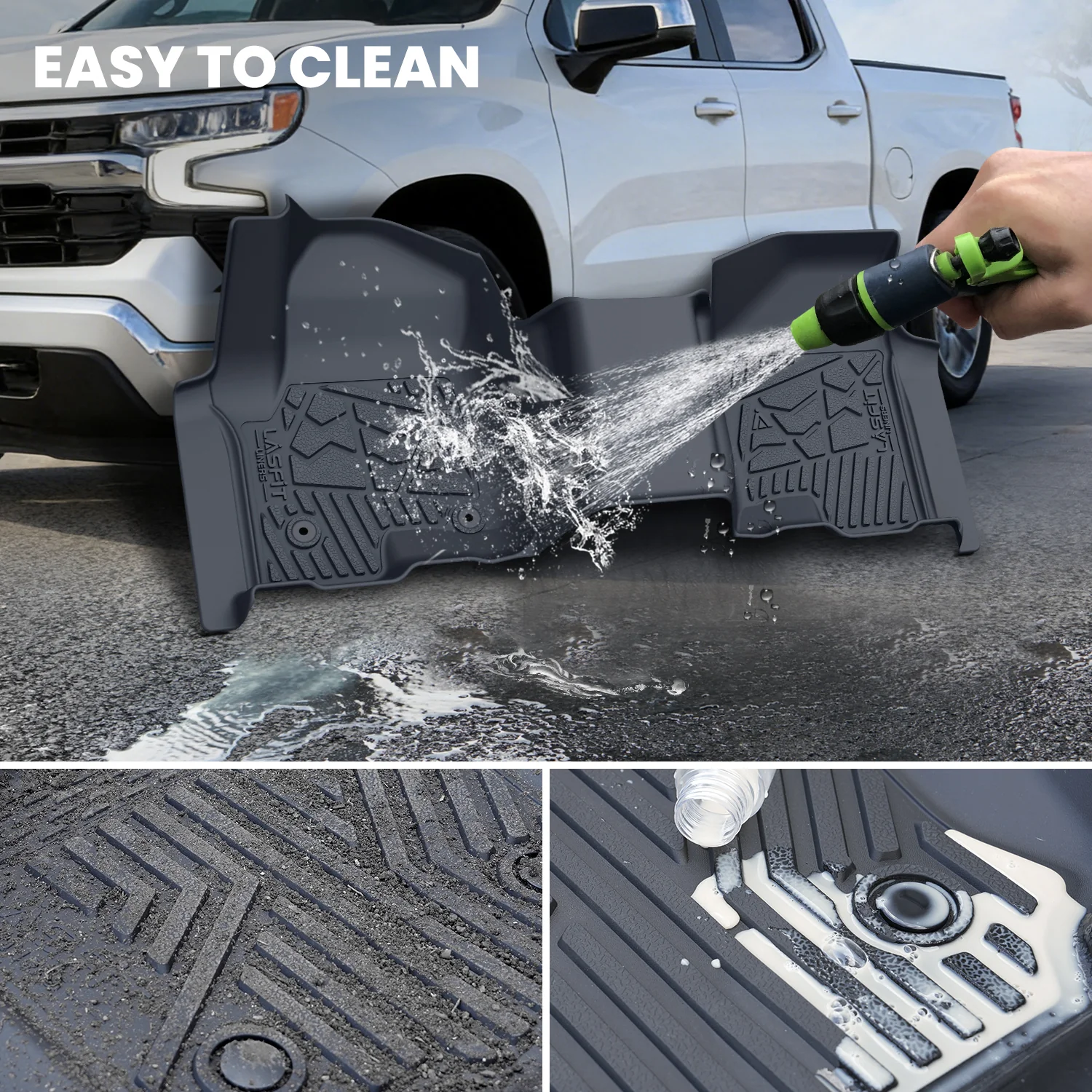 Fit for 2019-2026 GMC Sierra & Sierra Denali 1500 Floor Mats, Fit Carpet Floor Only, Not Fit 2019 Sierra LD - Image 54