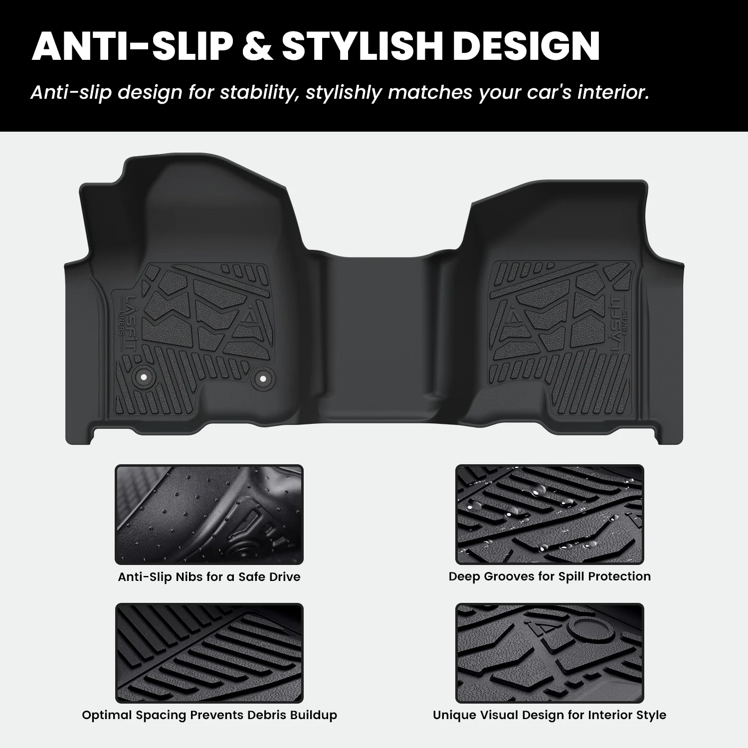 Fit for 2019-2026 GMC Sierra & Sierra Denali 1500 Floor Mats, Fit Carpet Floor Only, Not Fit 2019 Sierra LD - Image 55