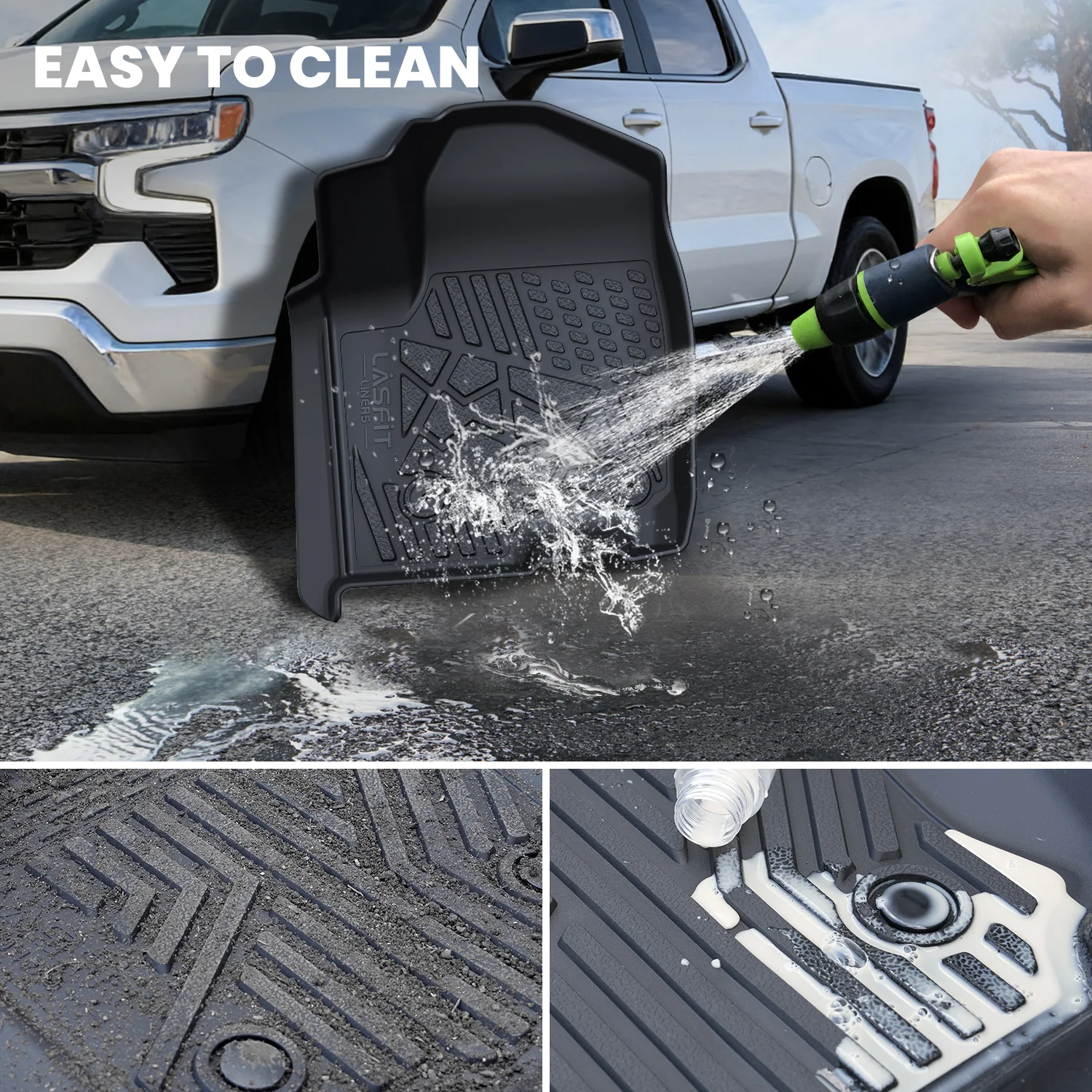 Fit for 2019-2026 GMC Sierra & Sierra Denali 1500 Floor Mats, Fit Carpet Floor Only, Not Fit 2019 Sierra LD - Image 63