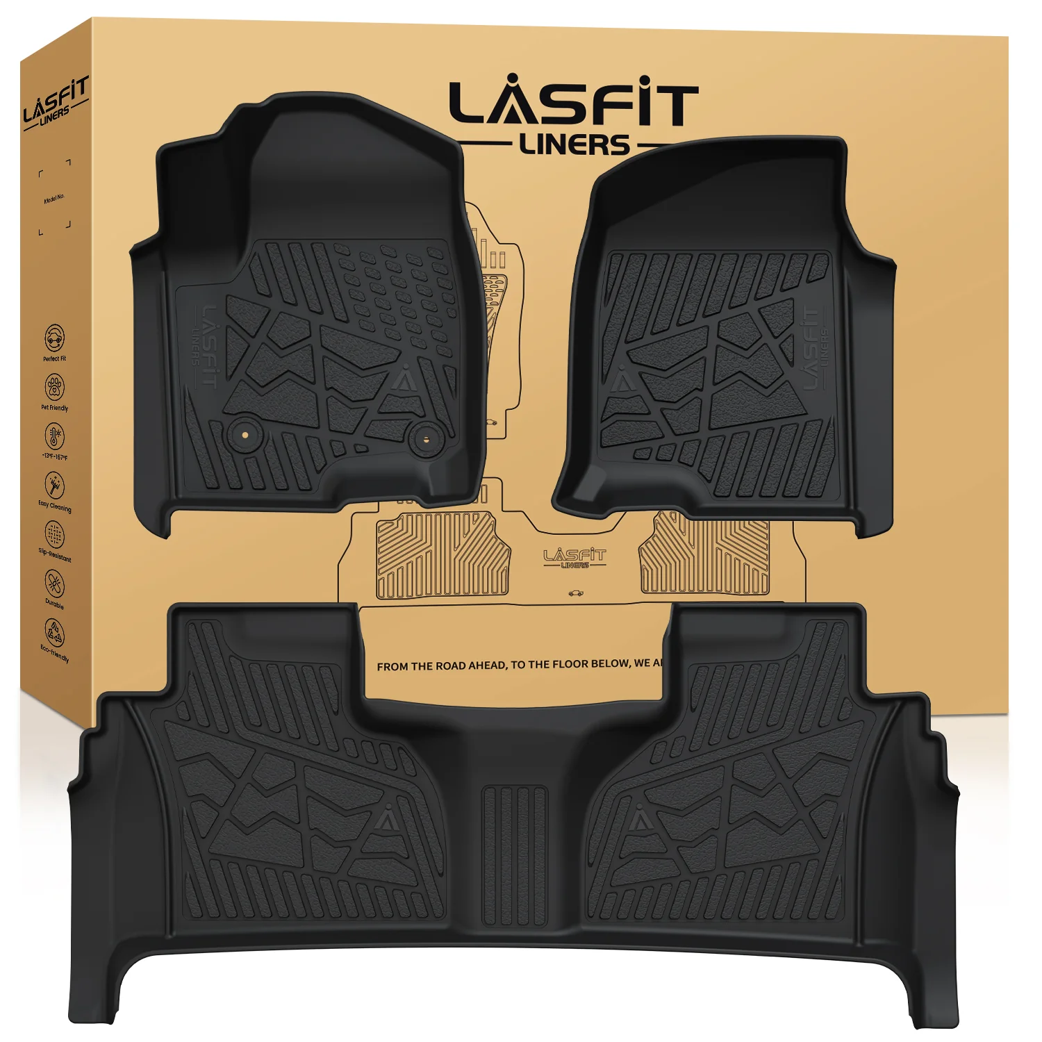 Fit for 2019-2026 GMC Sierra & Sierra Denali 1500 Floor Mats, Fit Carpet Floor Only, Not Fit 2019 Sierra LD - Image 66