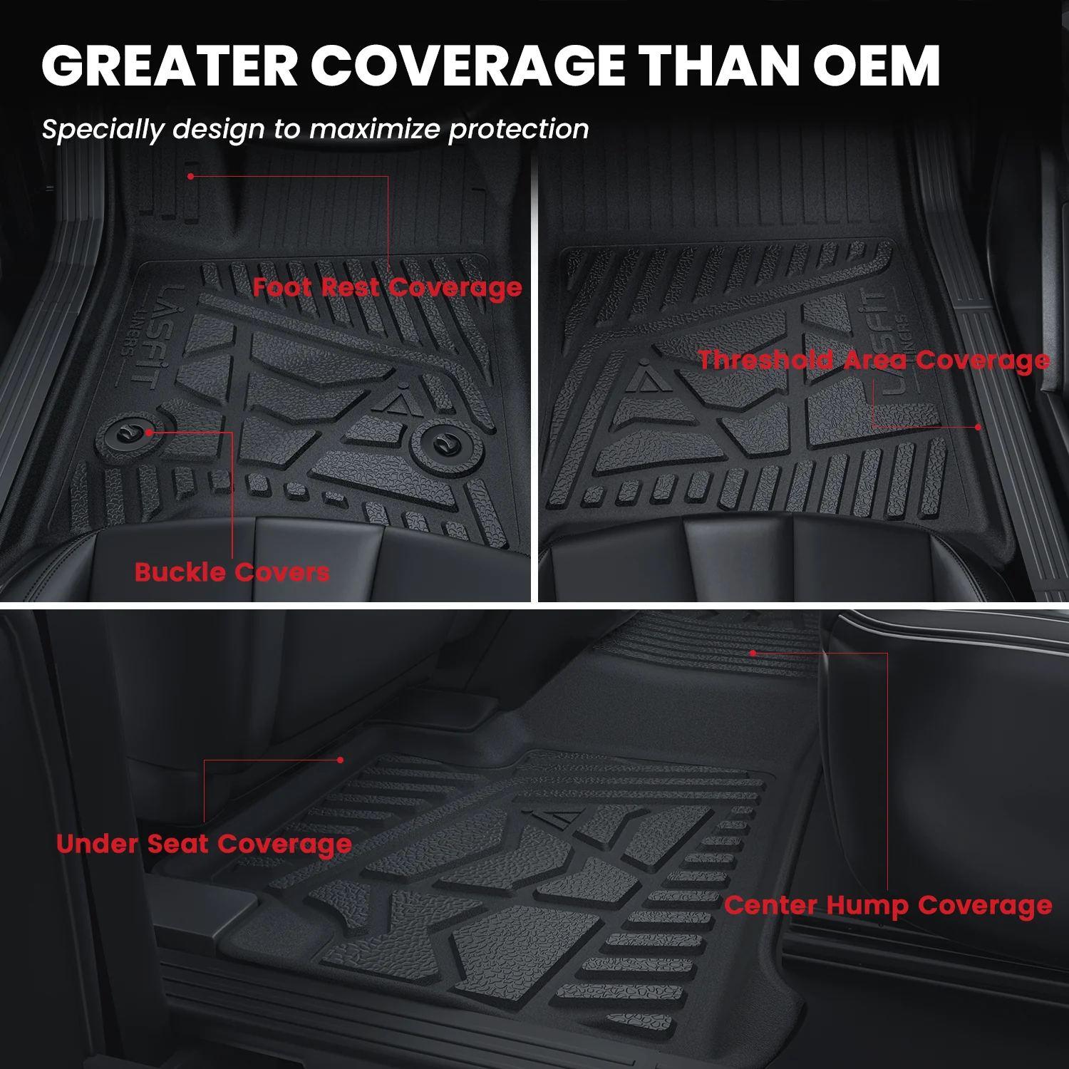 Fit for 2019-2026 GMC Sierra & Sierra Denali 1500 Floor Mats, Fit Carpet Floor Only, Not Fit 2019 Sierra LD - Image 70