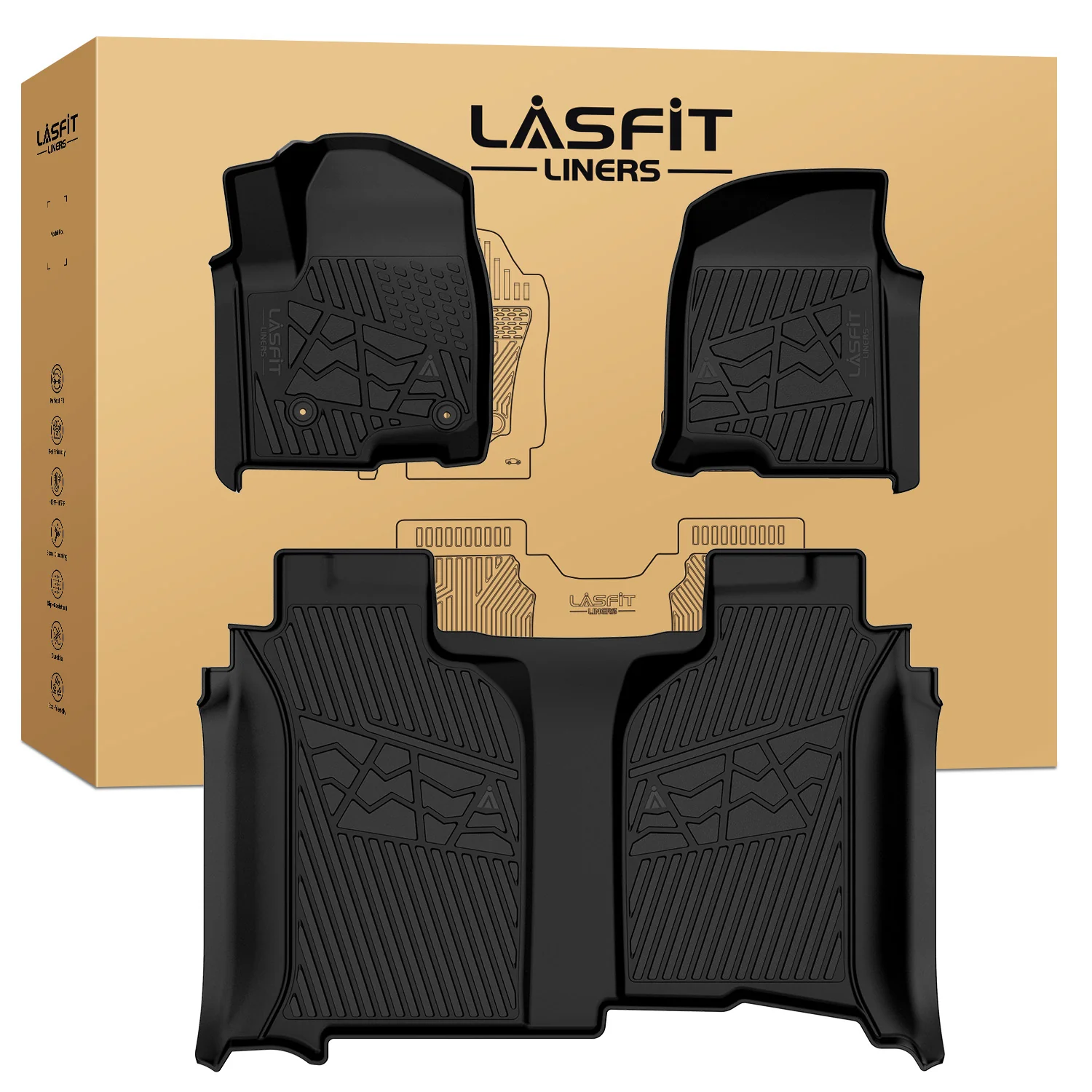 Fit for 2019-2026 GMC Sierra & Sierra Denali 1500 Floor Mats, Fit Carpet Floor Only, Not Fit 2019 Sierra LD - Image 75