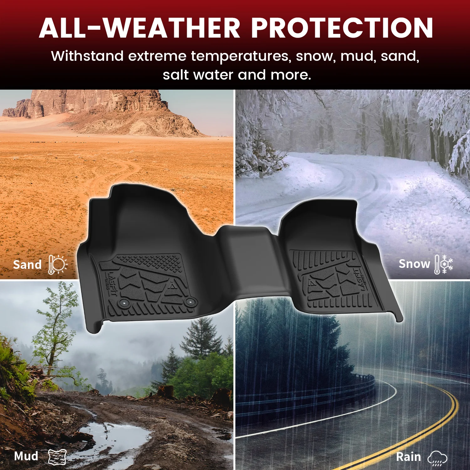 Fit for 2019-2026 GMC Sierra & Sierra Denali 1500 Floor Mats, Fit Carpet Floor Only, Not Fit 2019 Sierra LD - Image 78