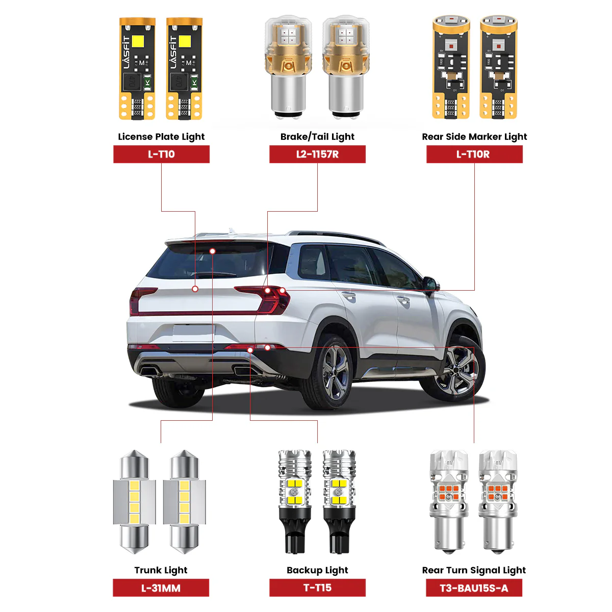 Fit for 2019-2020 Hyundai Santa Fe The Brightest LED Bulbs Upgrade - Image 2