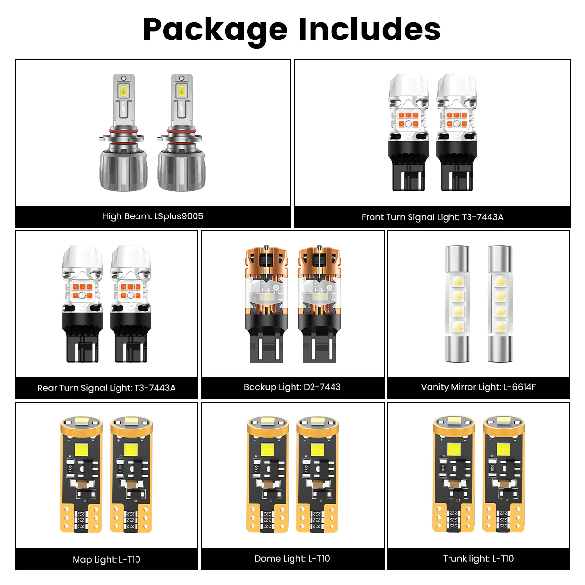 Fit for 2019-2021 Honda Passport The Brightest LED Bulbs Upgrade - Image 2