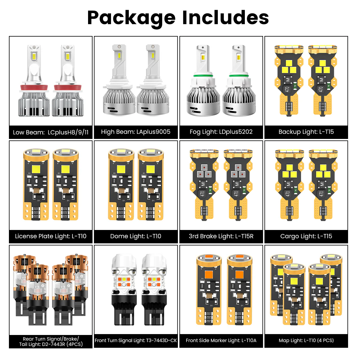 Fit for 2015-2022 Chevrolet Colorado LED Bulbs Upgrade | Tested and Verified - Image 2