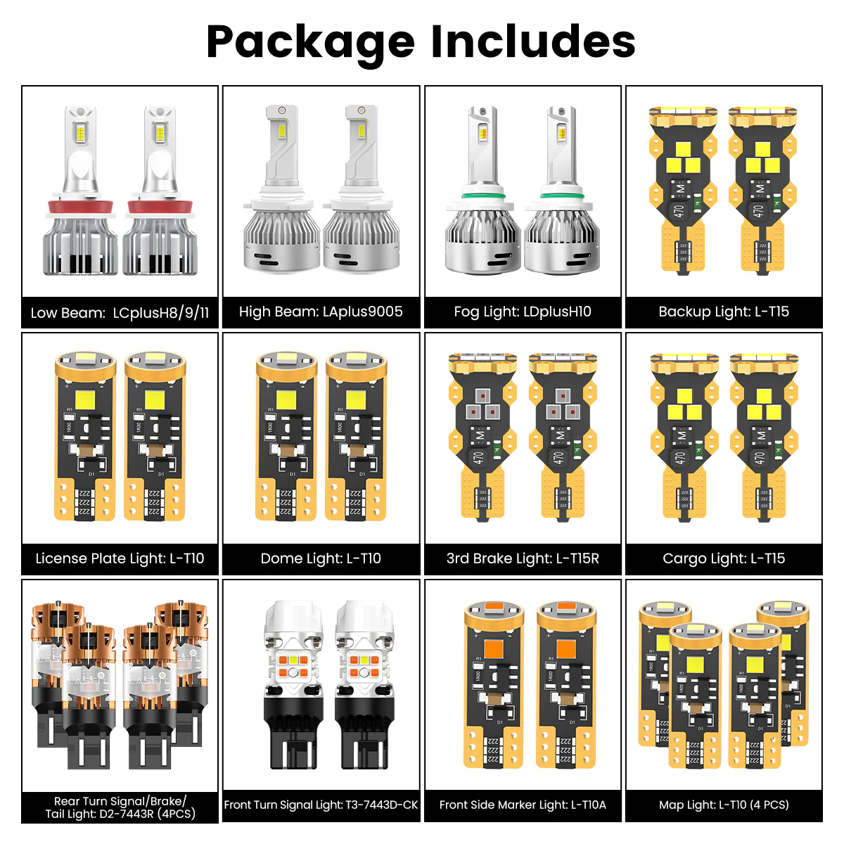 Fit for 2015-2022 Chevrolet Colorado LED Bulbs Upgrade | Tested and Verified - Image 3