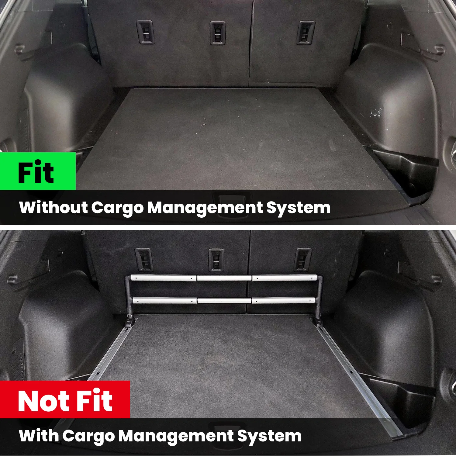 Fit for 2019-2026 Chevrolet Blazer Floor Mats & Cargo Mat, Fit Gasoline Only & Without Optional Cargo Management System - Image 2