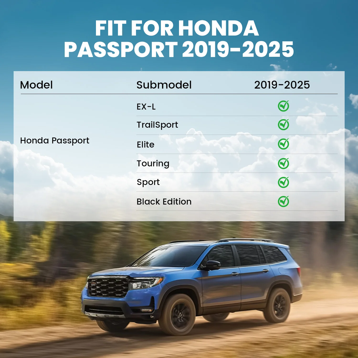 Fit for 2019-2025 Honda Passport Floor Mats or Cargo Mat - Image 2