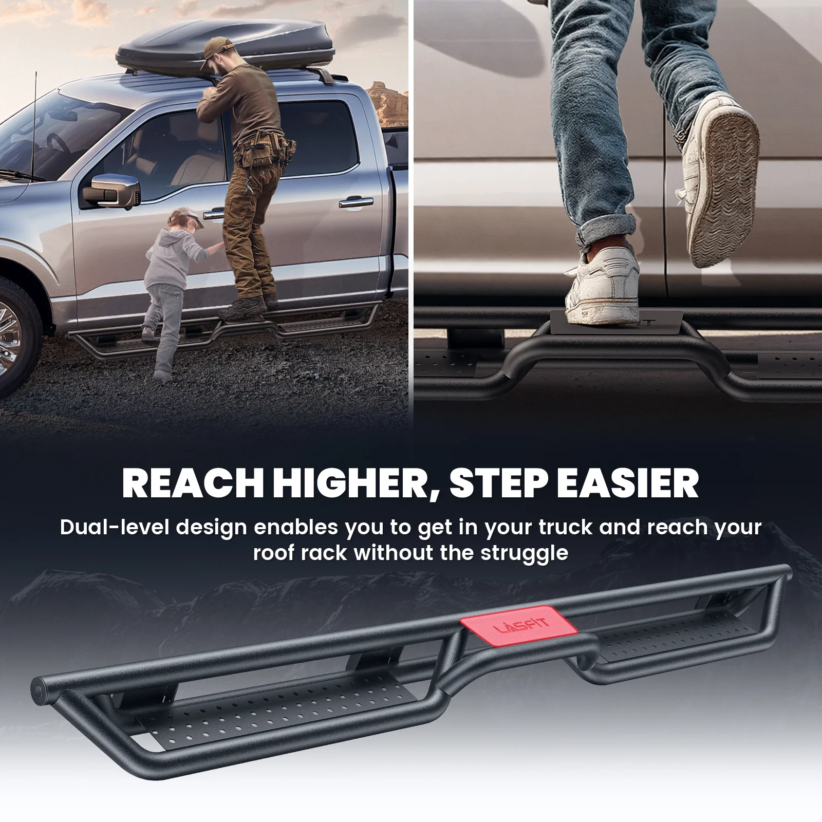 Fit for 2019-2026 GMC Sierra 1500 Running Boards Side Steps, Fit Crew Cab ONLY - Image 4