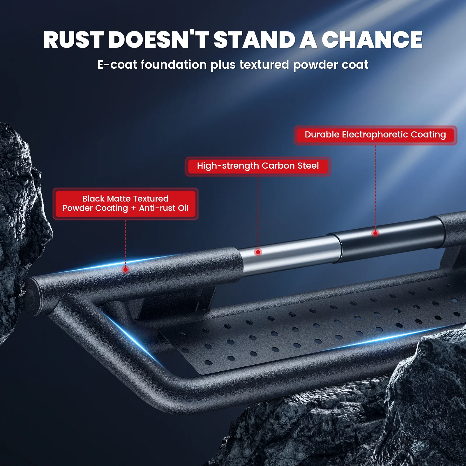 Fit for 2019-2026 GMC Sierra 1500 Running Boards Side Steps, Fit Crew Cab ONLY - Image 6