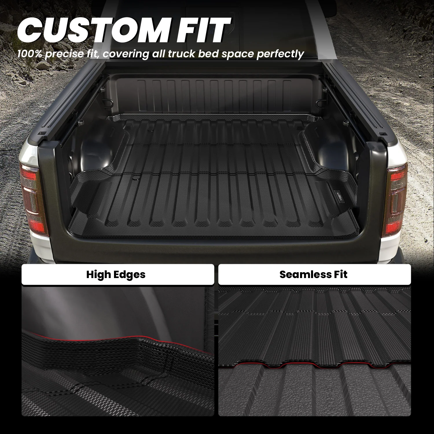 Fit for 2019-2026 Ram 1500 Truck Bed Mat & Tailgate Mat, Fit without RAM RamBox, Not Fit Drop-in liners - Image 18