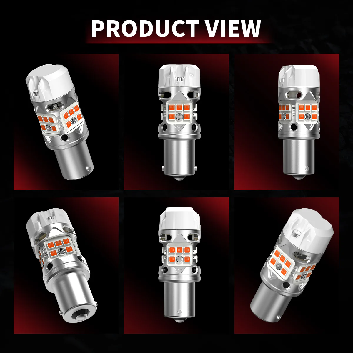 1156 P21W LED Turn Signal Bulbs CanBus-Ready Amber | T3 Series - Image 13