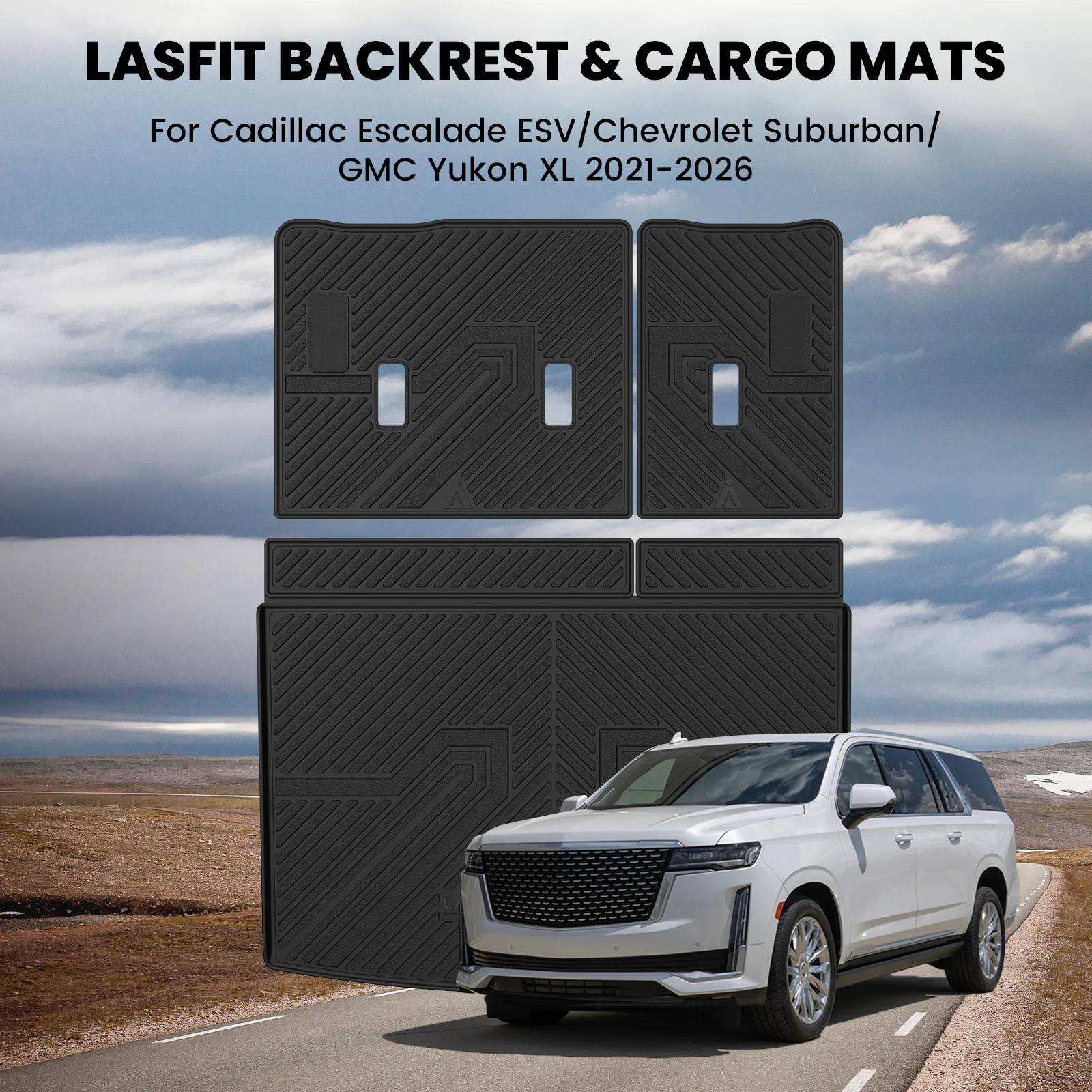 Fit for 2021–2026 GMC Yukon XL Individual Floor Mats or Cargo Mats, Not Fit 9 Seats - Image 9