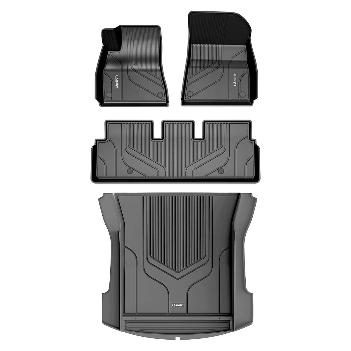 Fit for 2021 Tesla Model 3 Floor Mats TPE Material 1st & 2nd or Cargo Custom All Weather