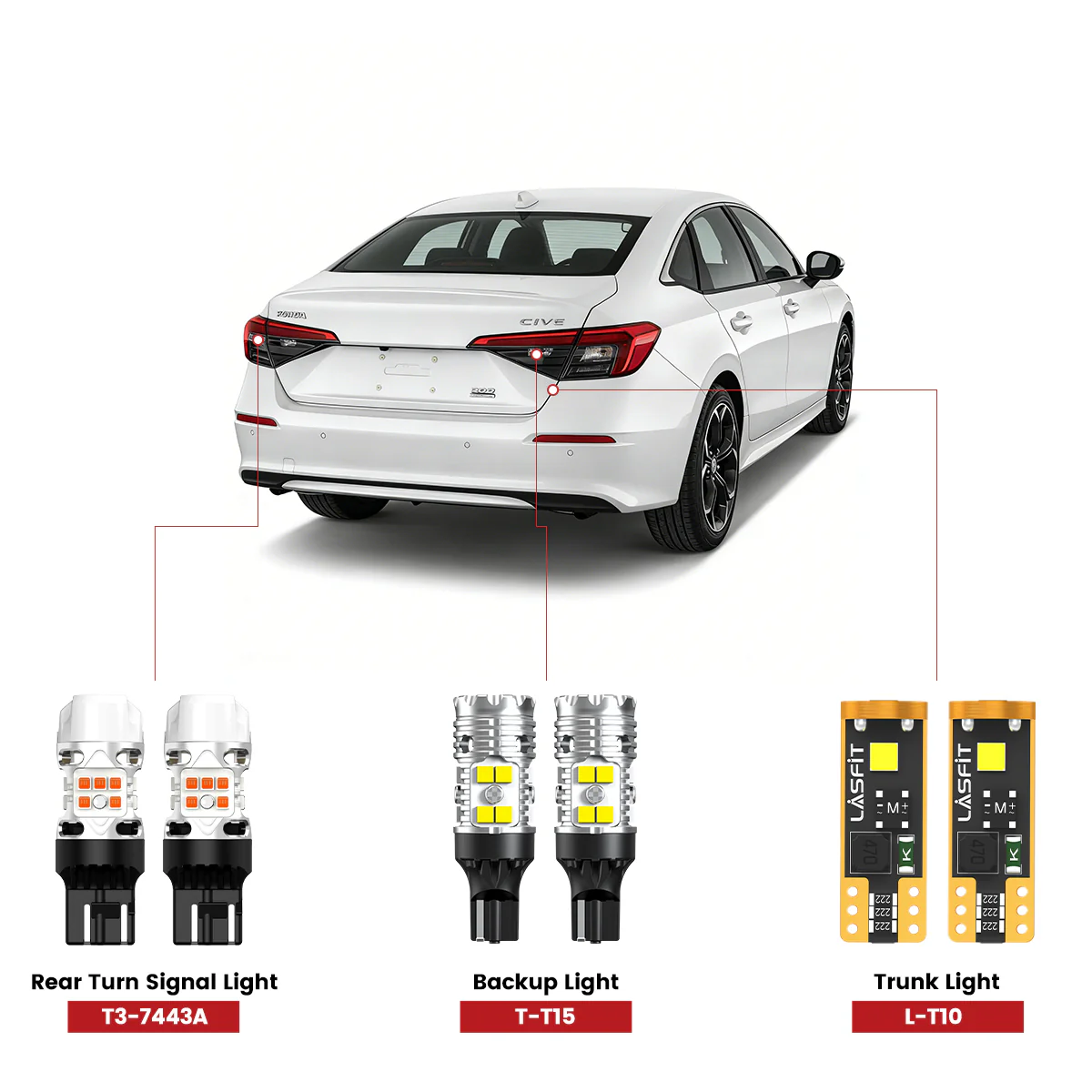 Fit for 2022-2026 Honda Civic Sedan Hatchback LED Exterior Interior Lights Upgrade | Tested and Verified