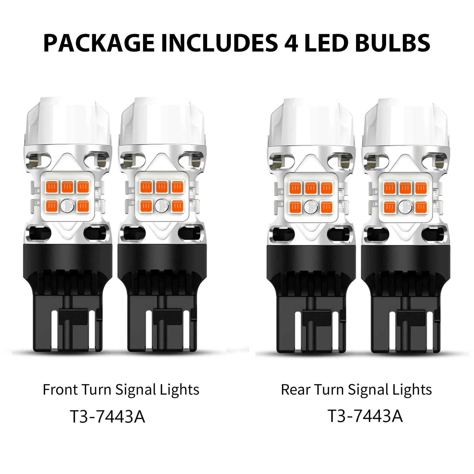 Fit for 2022-2024 Nissan Pathfinder 7443 7444 LED Bulbs Turn Signal Lights - Image 15