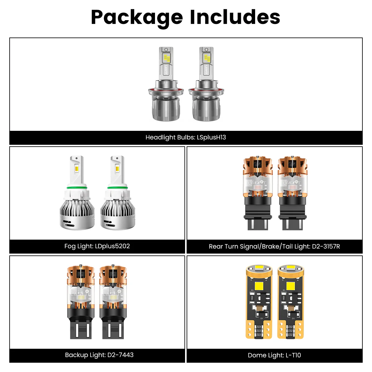 Fit for 2022-2025 Jeep Wrangler 4xe The Brightest LED Bulbs Upgrade - Image 2