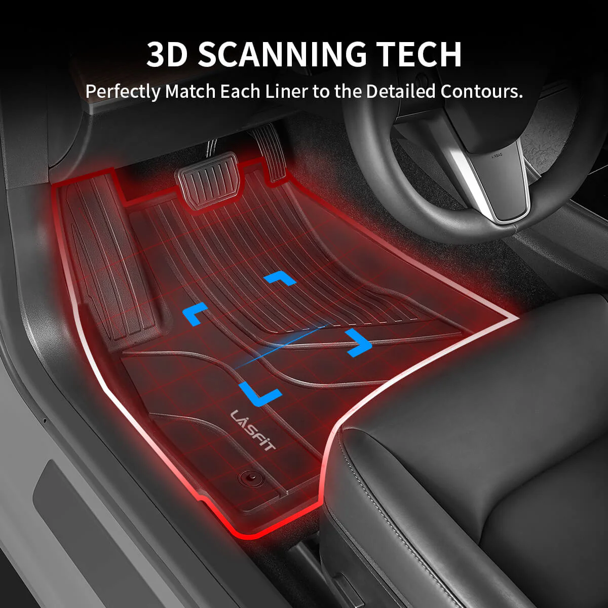 Fit For 2022-2023 Tesla Model 3 Floor Mats TPE Material 1st & 2nd or Cargo Custom All Weather - Image 2
