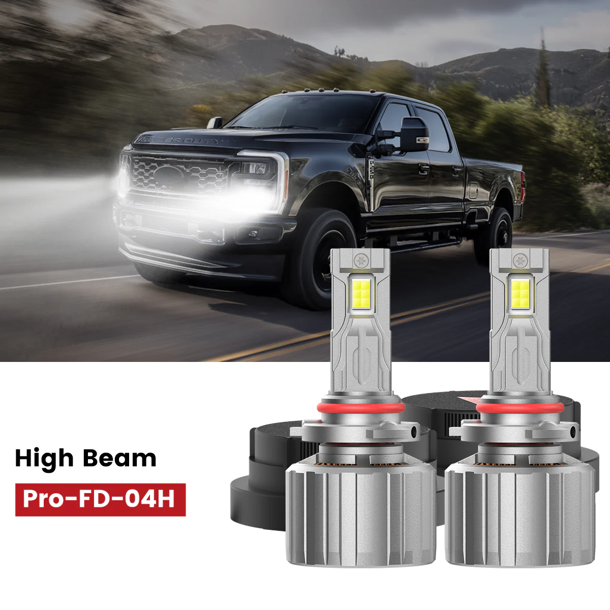 Fit for 2023-2026 Ford F-250 F-350 F-450 XL XLT Custom H11 9005 LED Bulbs w/ Dust Cover | Pro-DC Series - Image 16