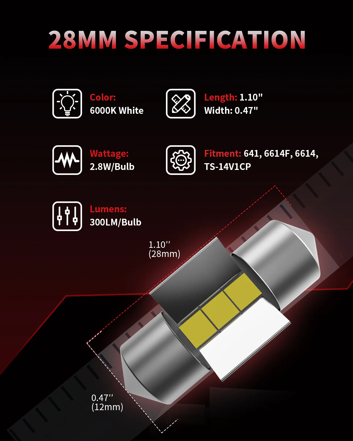 Fit for 2018-2019 Hyundai Elantra GT Custom H7 LED Bulbs Exterior Interior Lights Plug and Play - Image 55