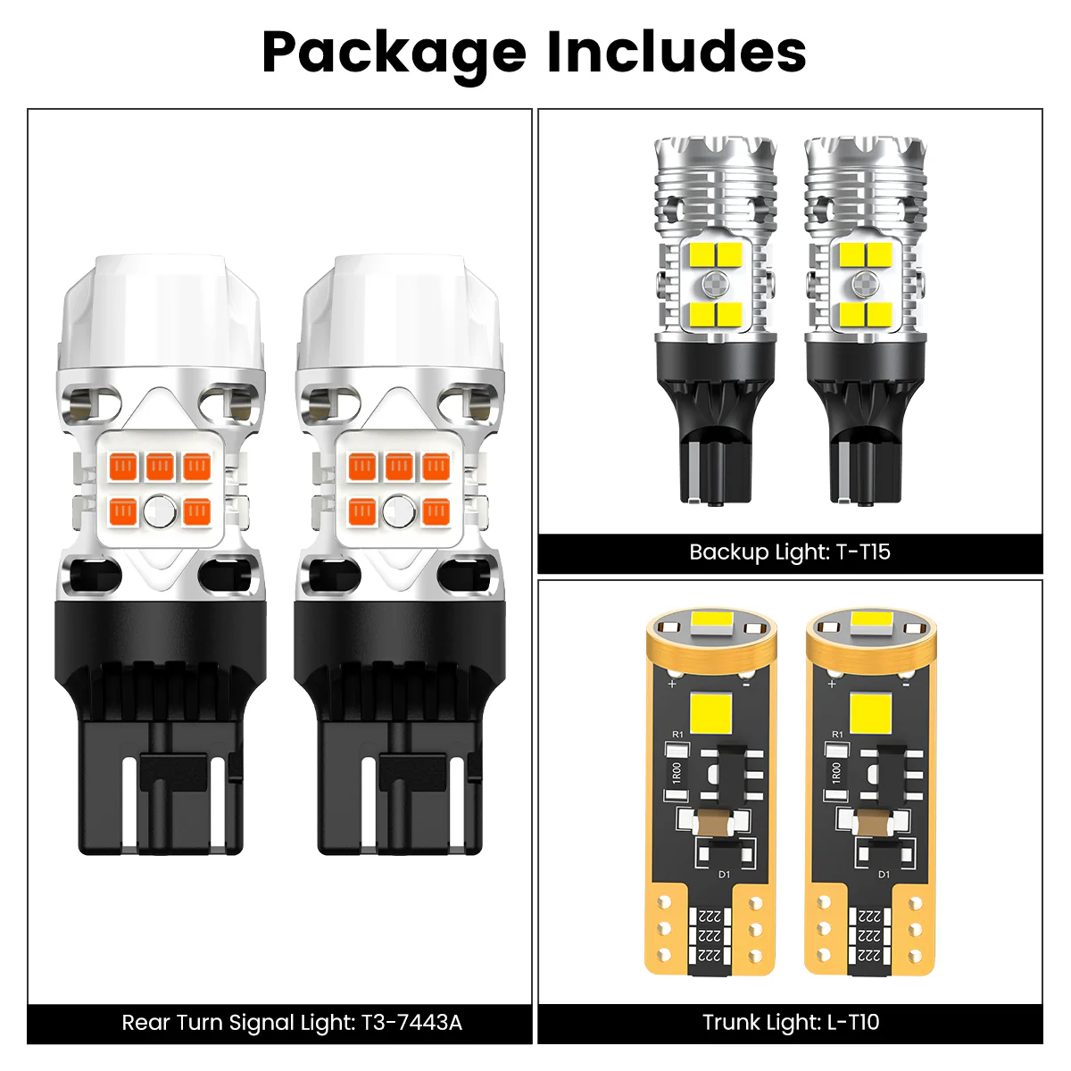 Fit for 2023-2026 Toyota Corolla 7443 921 168 LED Exterior Interior Lights - Image 4