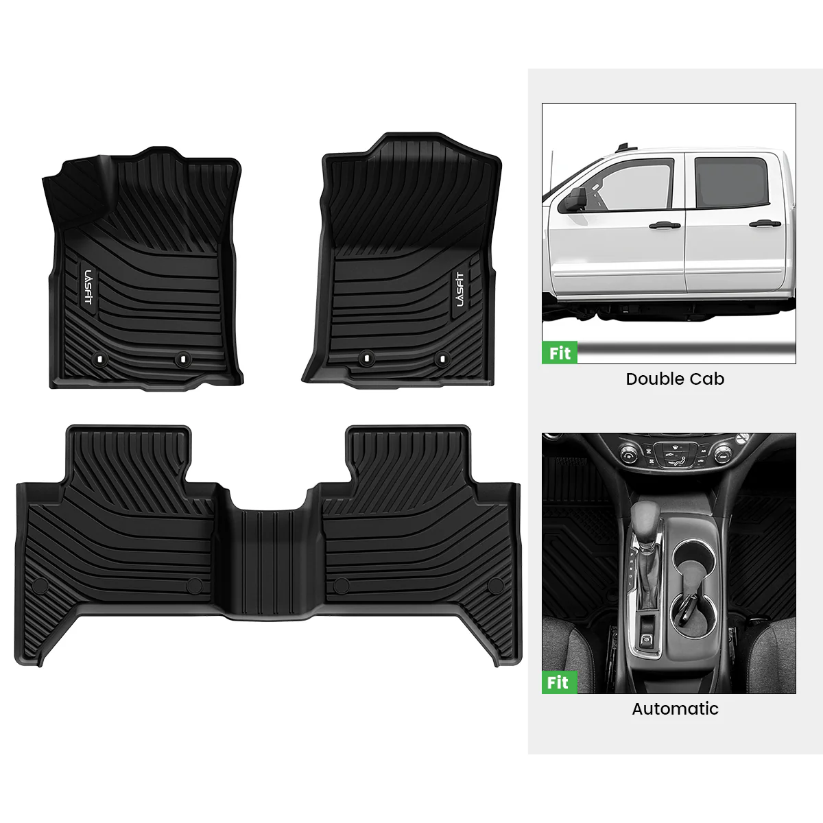 Fit for 2016-2023 Toyota Tacoma Floor Mats, Fit Automatic Transmission Only - Image 2