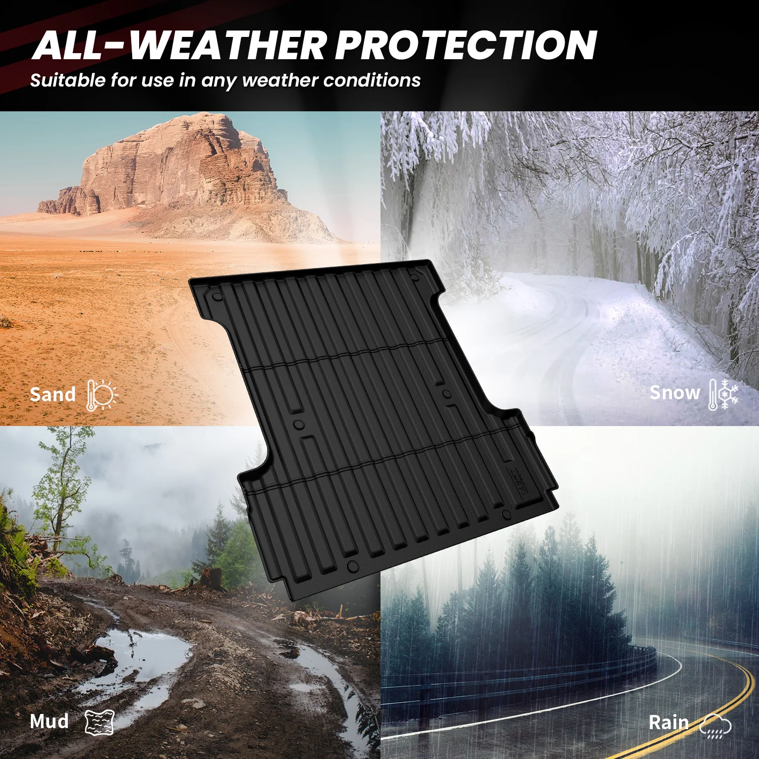 Fit for 2024-2026 Ford F-150 & Ford F-150 Lightning Truck Bed Mat or Tailgate Mat, Not Fit Drop-in liners - Image 6