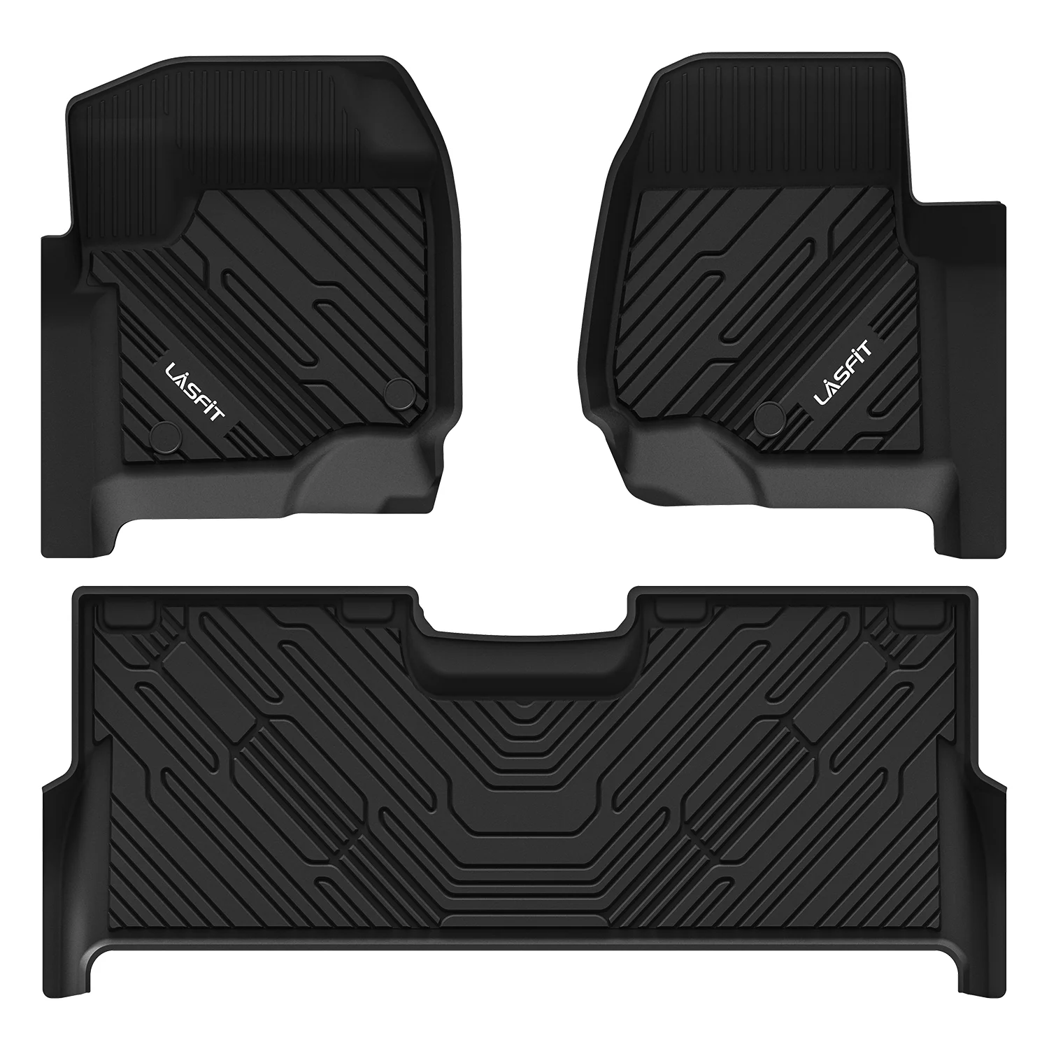Fit for 2017-2026 Ford F-250 F-350 F-450 F-550 Crew Cab/ Super Cab Floor Mats, Only Fit Carpet Floor with Factory Storage