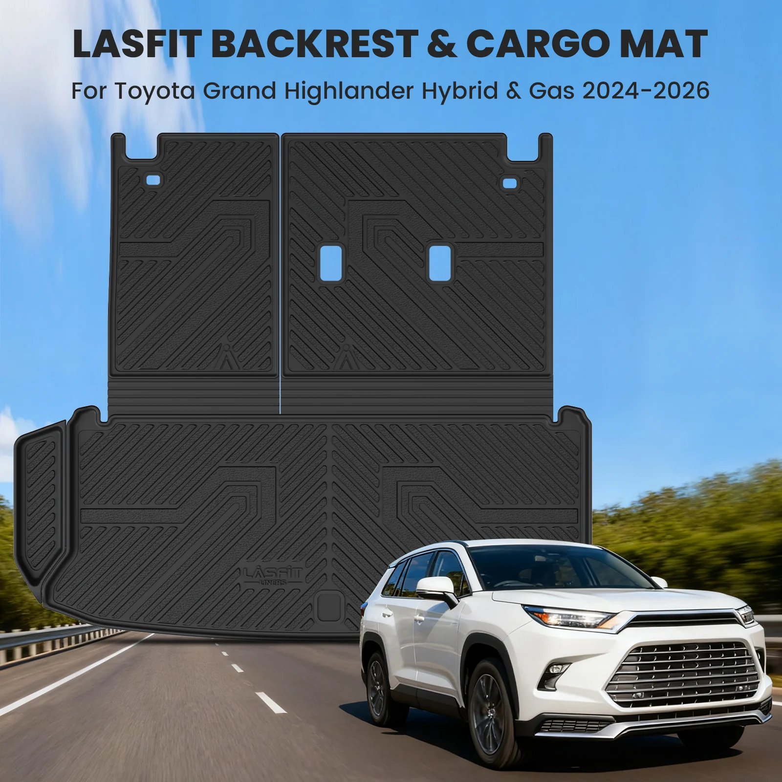 Fit for 2024-2026 Toyota Grand Highlander Floor Mats or Cargo Mat, Fit Gas & Hybrid - Image 30