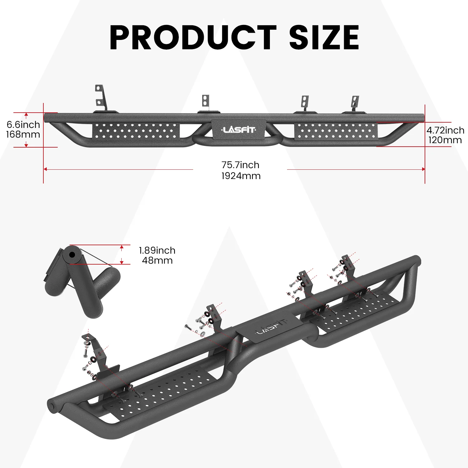 Fit for 2024-2026 Toyota Tacoma Running Boards Side Steps, Fit Double Cab ONLY - Image 10