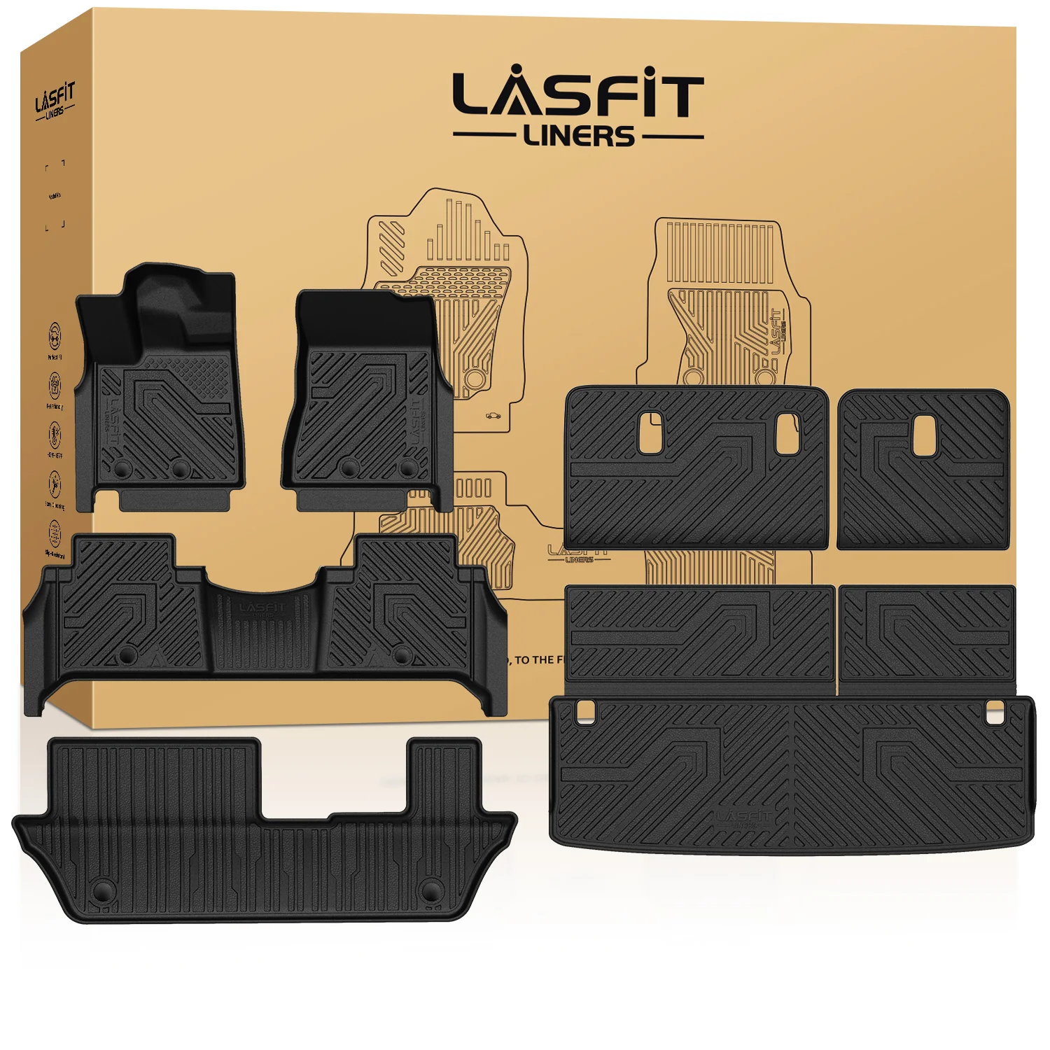 Fit for 2025-2026 Infiniti QX80 Floor Mats or Cargo Mat & Seatback Mats - Image 17