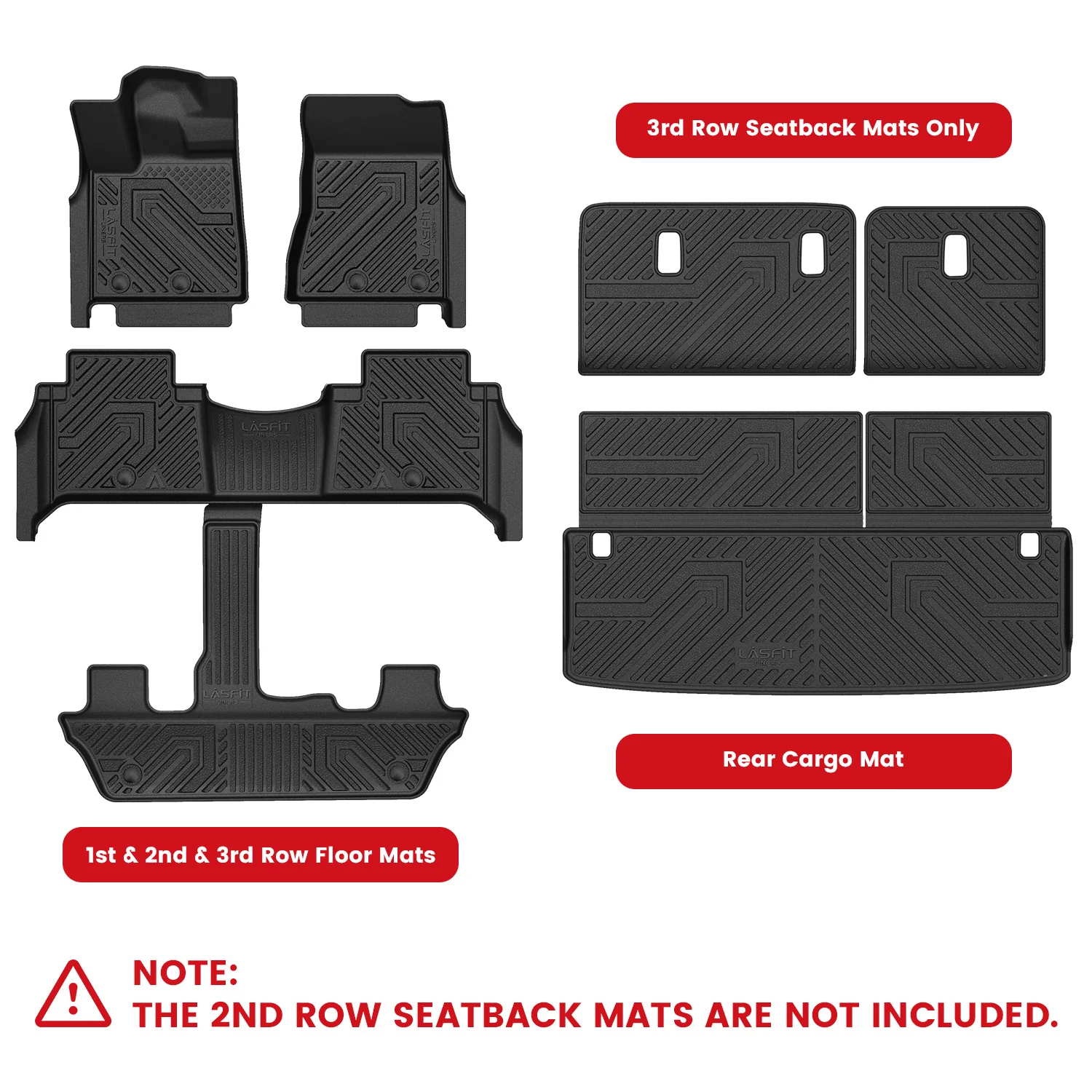 Fit for 2025-2026 Nissan Armada TPE Floor Mats or Cargo Mat & Seatback Mats - Image 2