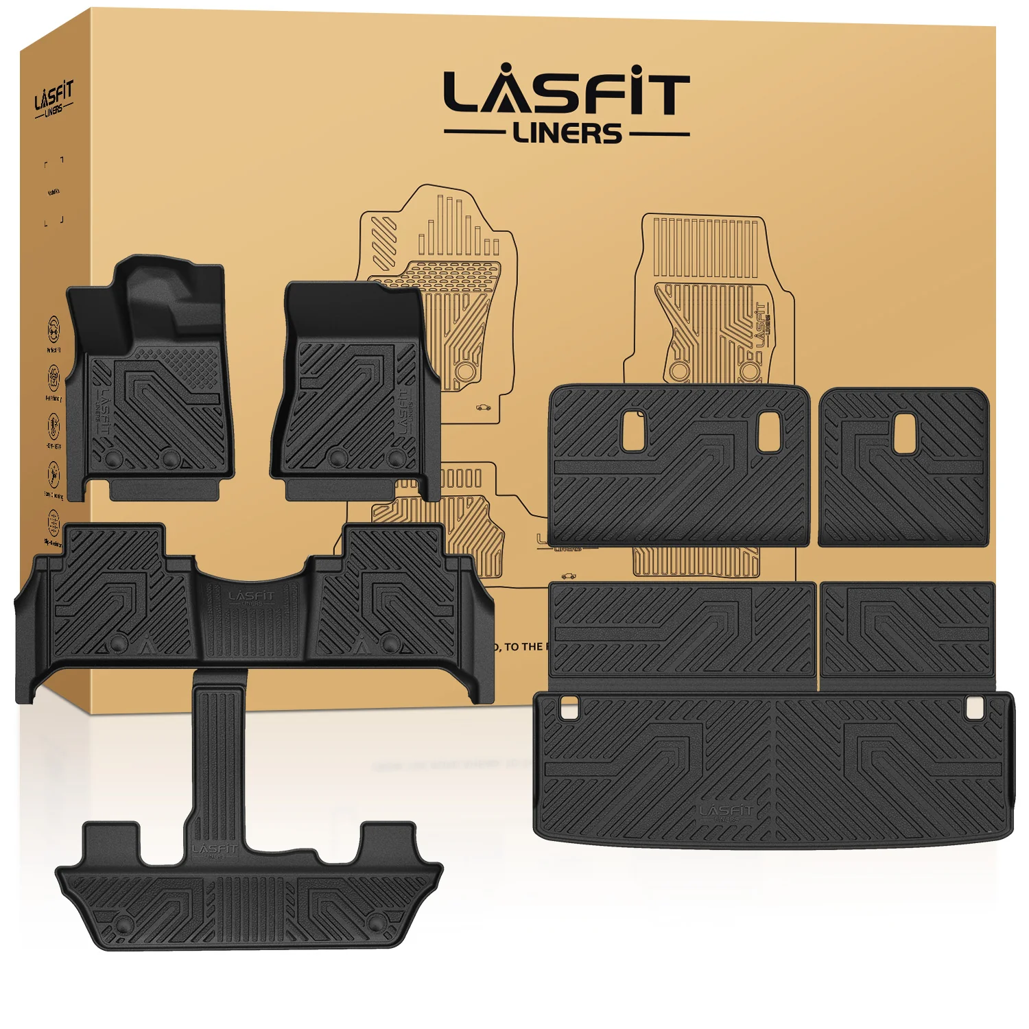 Fit for 2025-2026 Nissan Armada TPE Floor Mats or Cargo Mat & Seatback Mats - Image 9