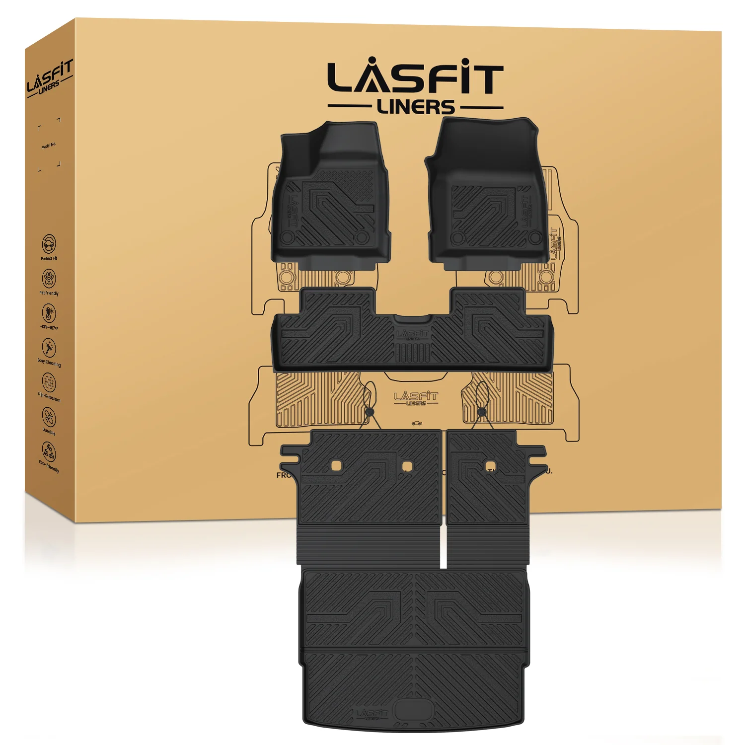 Fit for 2026 Nissan Leaf Floor Mats & Seatback & Cargo Mats - Image 8