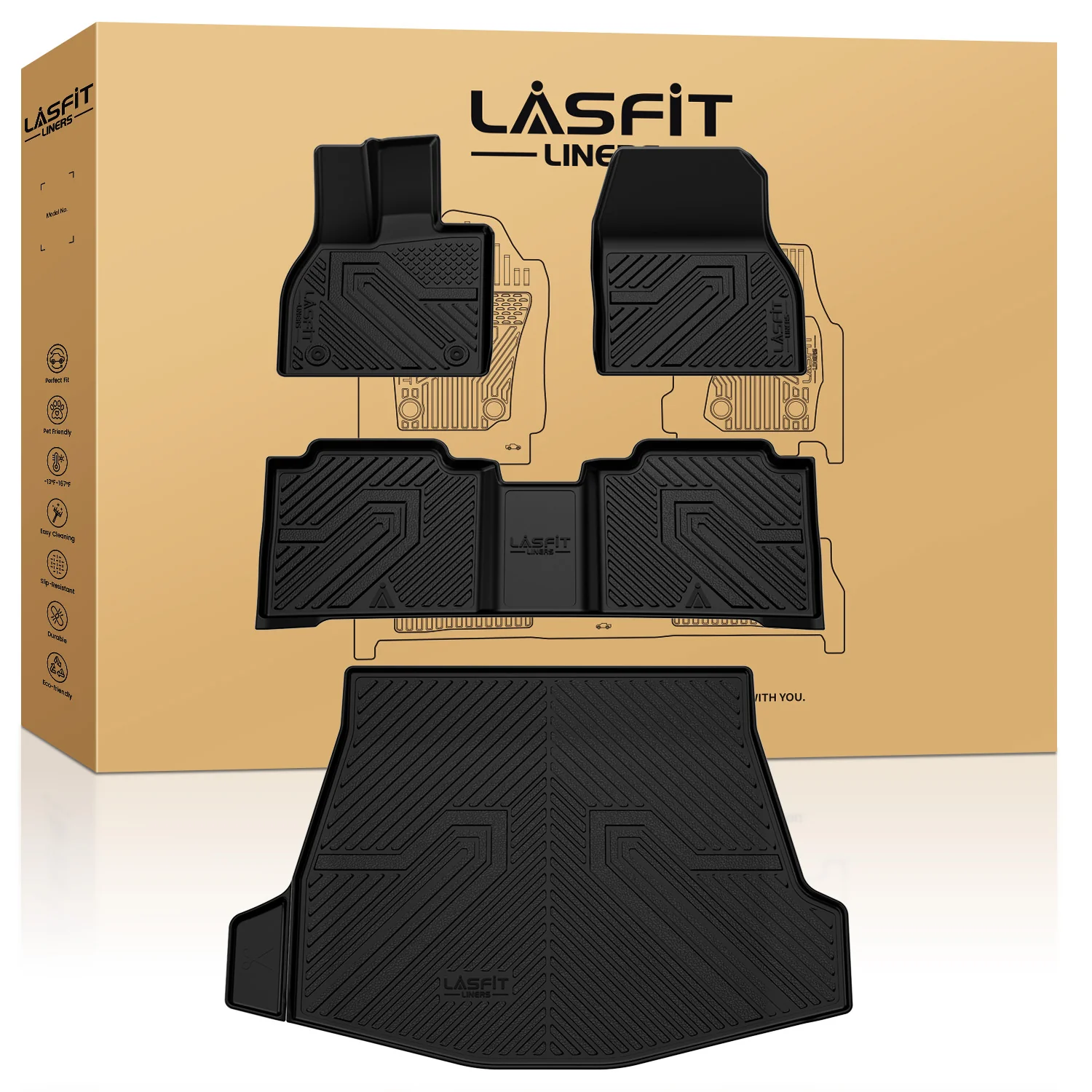 Fit for 2023-2025 Toyota BZ4X Floor Mats & Cargo Mat - Image 7