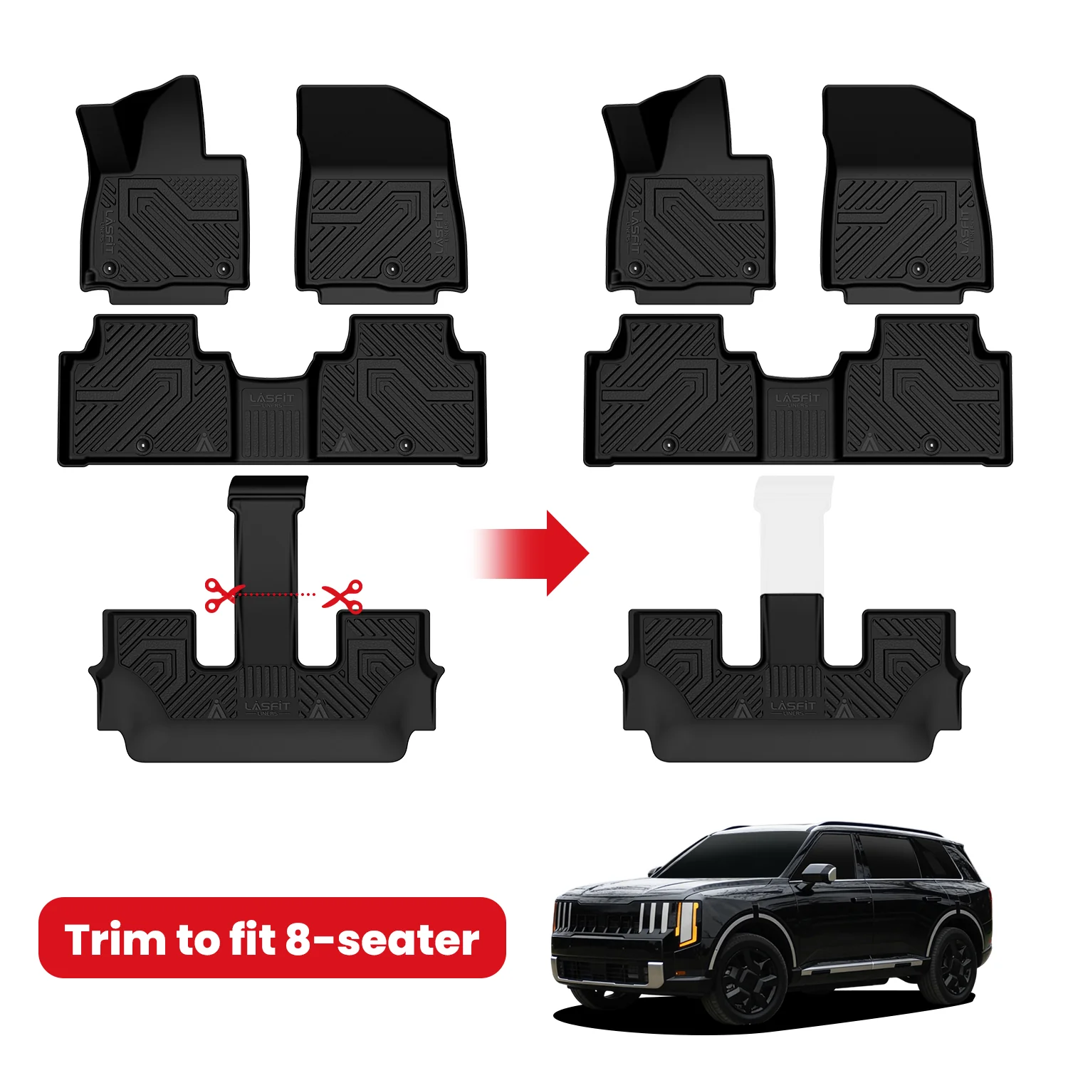 Fit for 2027 Kia Telluride Floor Mats or Seatback & Cargo & Rear Trunk Mat - Image 13