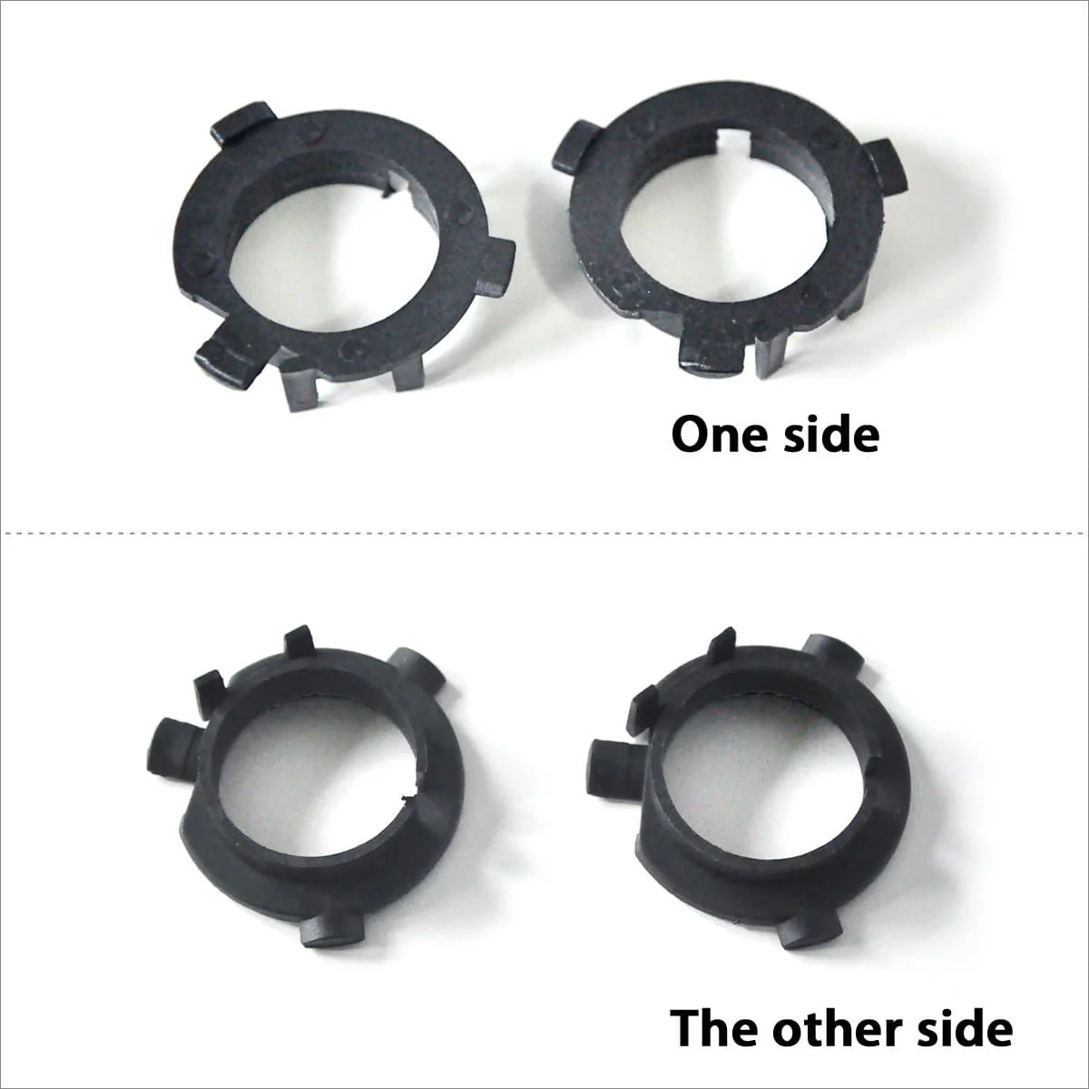 TK006 2x H7 LED Bulb Holder Adapter Fit for Kia Hyundai Mitsubishi - Image 3