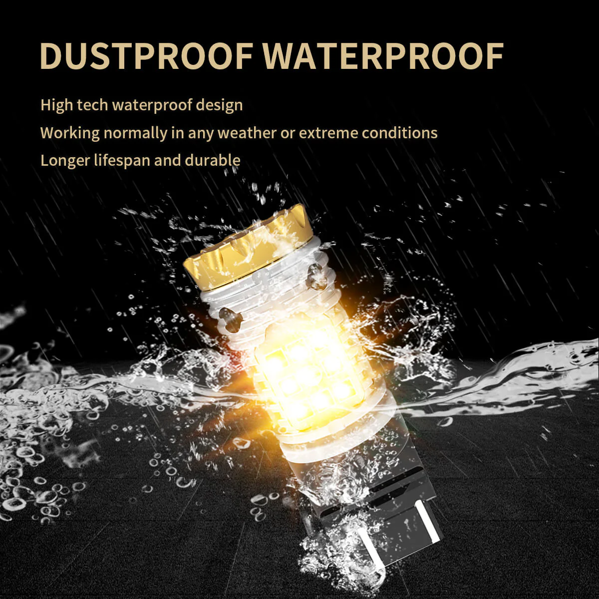 4257 4257NA CANBUS Error Free LED Turn Signal Light Anti Hyper Flash | Amber Yellow, 2 Bulbs - Image 9