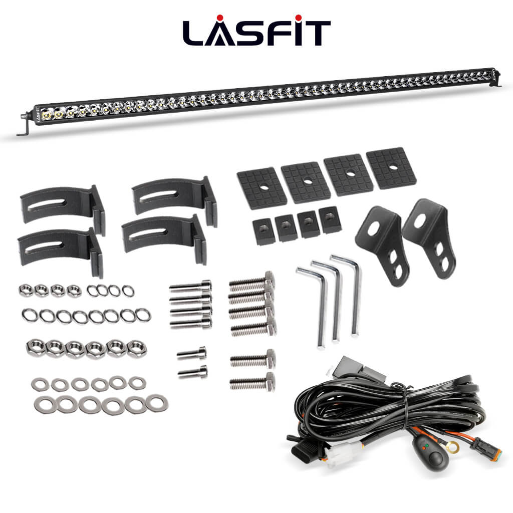 52 Inch Off-Road LED Light Bars Roof Windshield Rear Combo Flood Spot Single Row - LASFIT - Image 17
