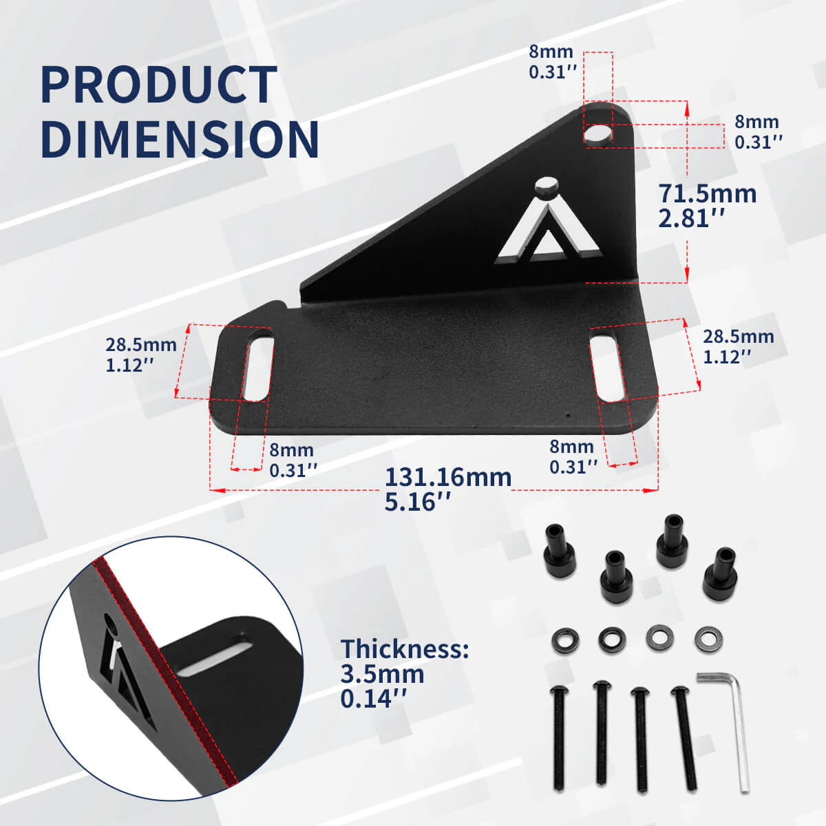 52" Light Bar Hood Mount Kit For 2018-2024 Jeep Wrangler JL Gladiator JT | LASFIT - Image 17