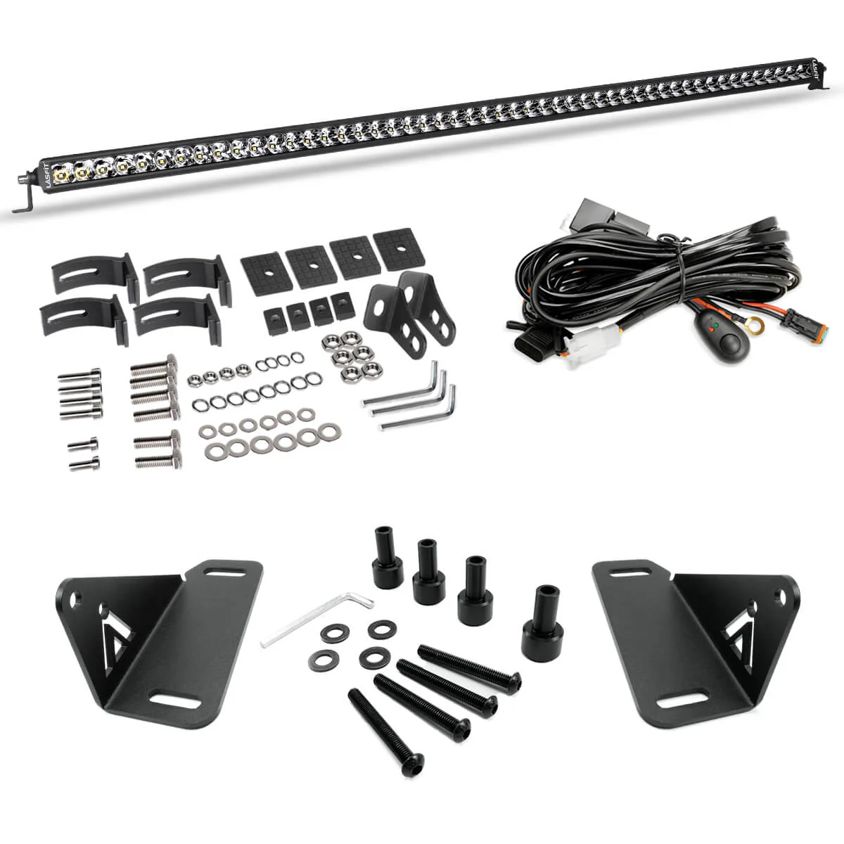 52" Light Bar Hood Mount Kit For 2018-2024 Jeep Wrangler JL Gladiator JT | LASFIT - Image 6