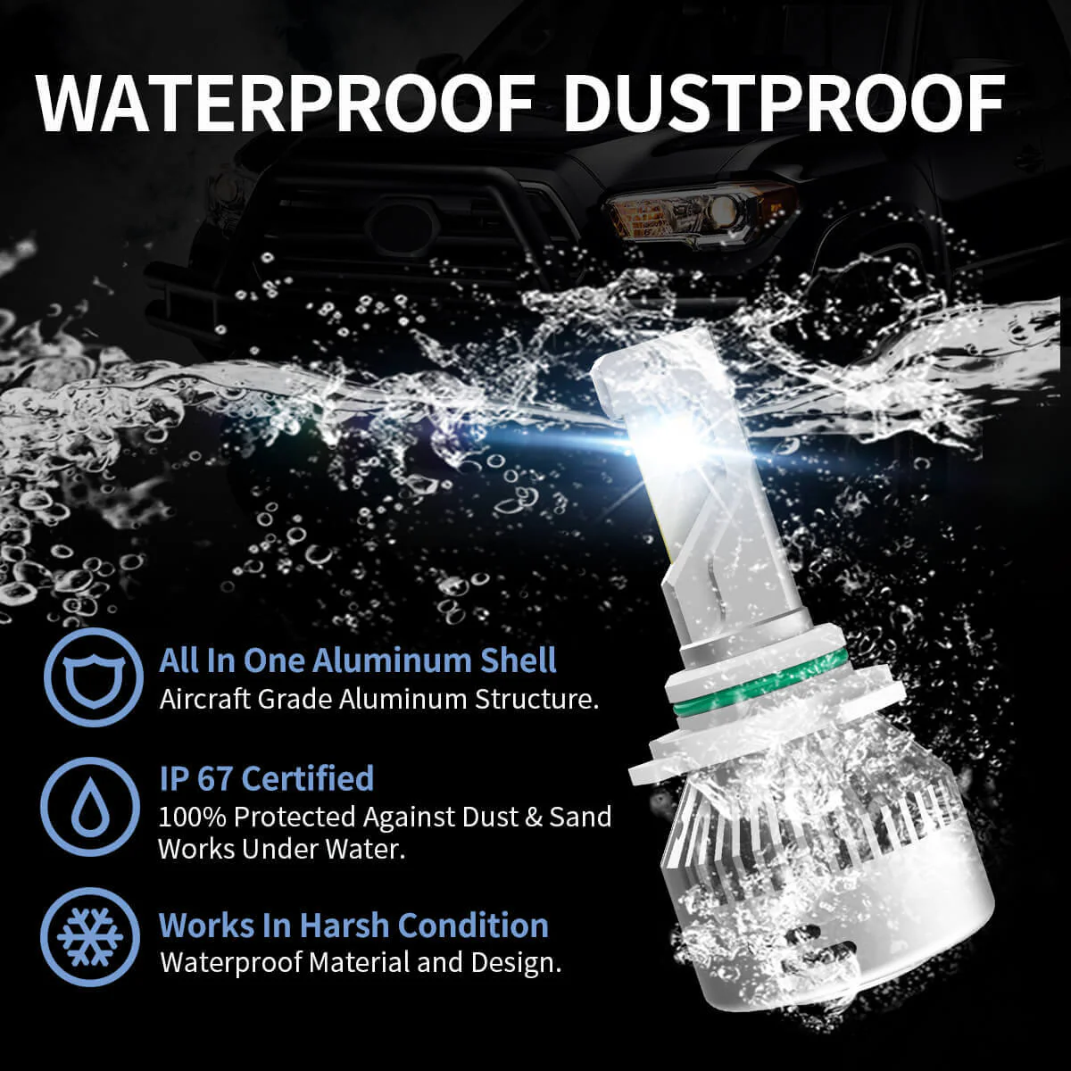 60W 9006 HB4 LA Plus Series | 6,000LM 6000K LED Bulbs - Image 11
