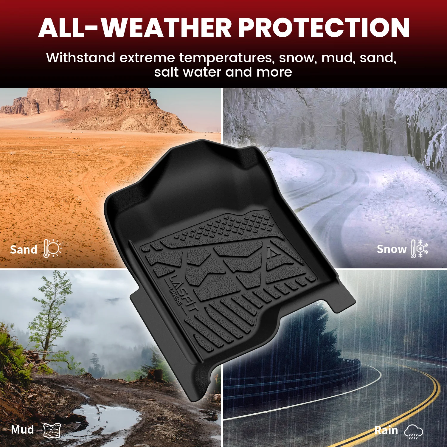 Fit for 2007-2014 Chevrolet Silverado 2500HD 3500HD Crew Cab Floor Mats, Fit Bucket Seat Only - Image 4