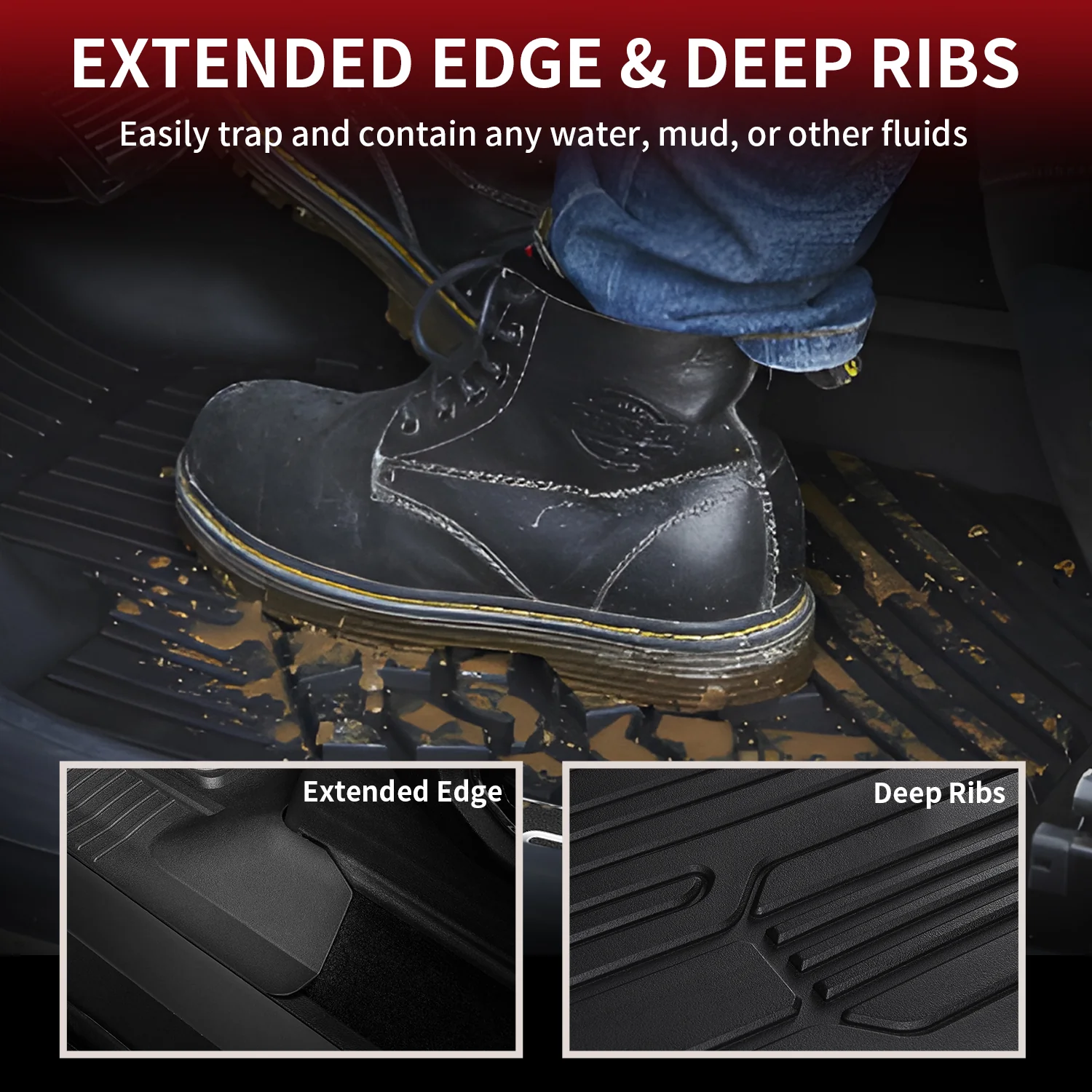 Fit for 2015-2026 Ford F-150 1st Row Floor Mats, Fit Carpet Floor Only - Image 2