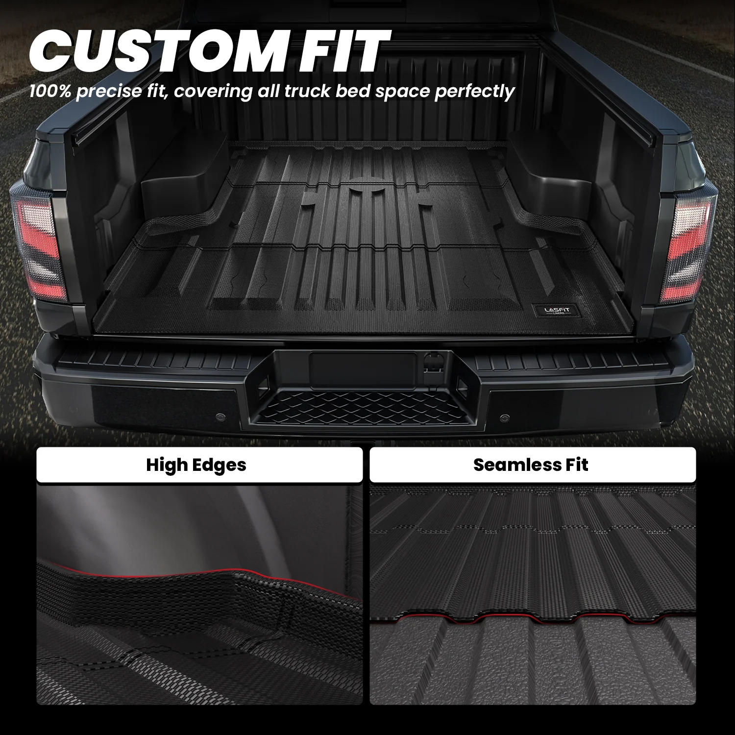 Fit for 2016-2024 Nissan Titan XD 67.0 inches Heavy Duty Truck Bed Mats, Not Fit Drop-in liners - Image 4