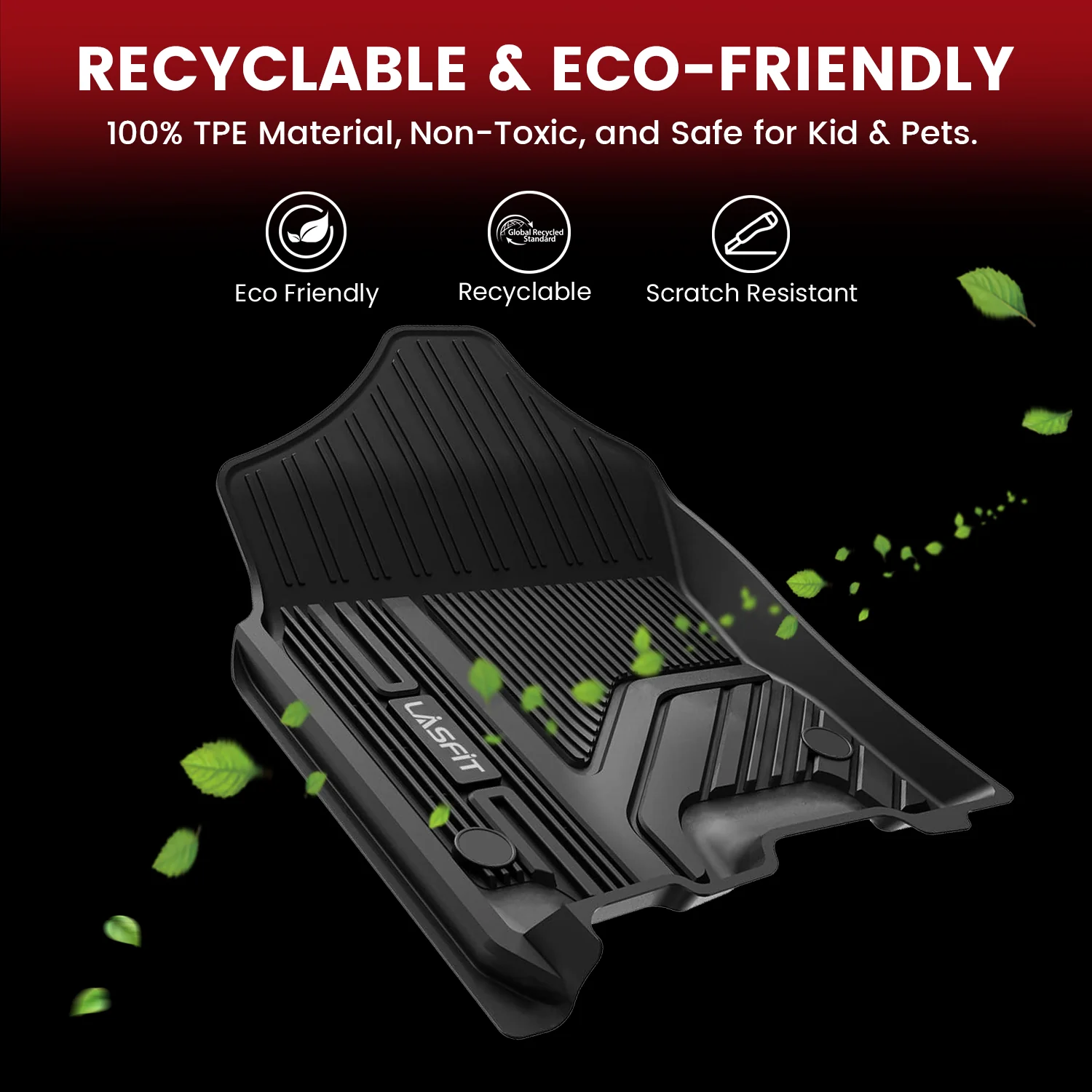 Fit for 2019-2024 Ram 1500 1st Row Floor Mats, Fit for Crew or Quad Cab, Fit Carpet Floor, Don't Fit Classic Model - Image 8