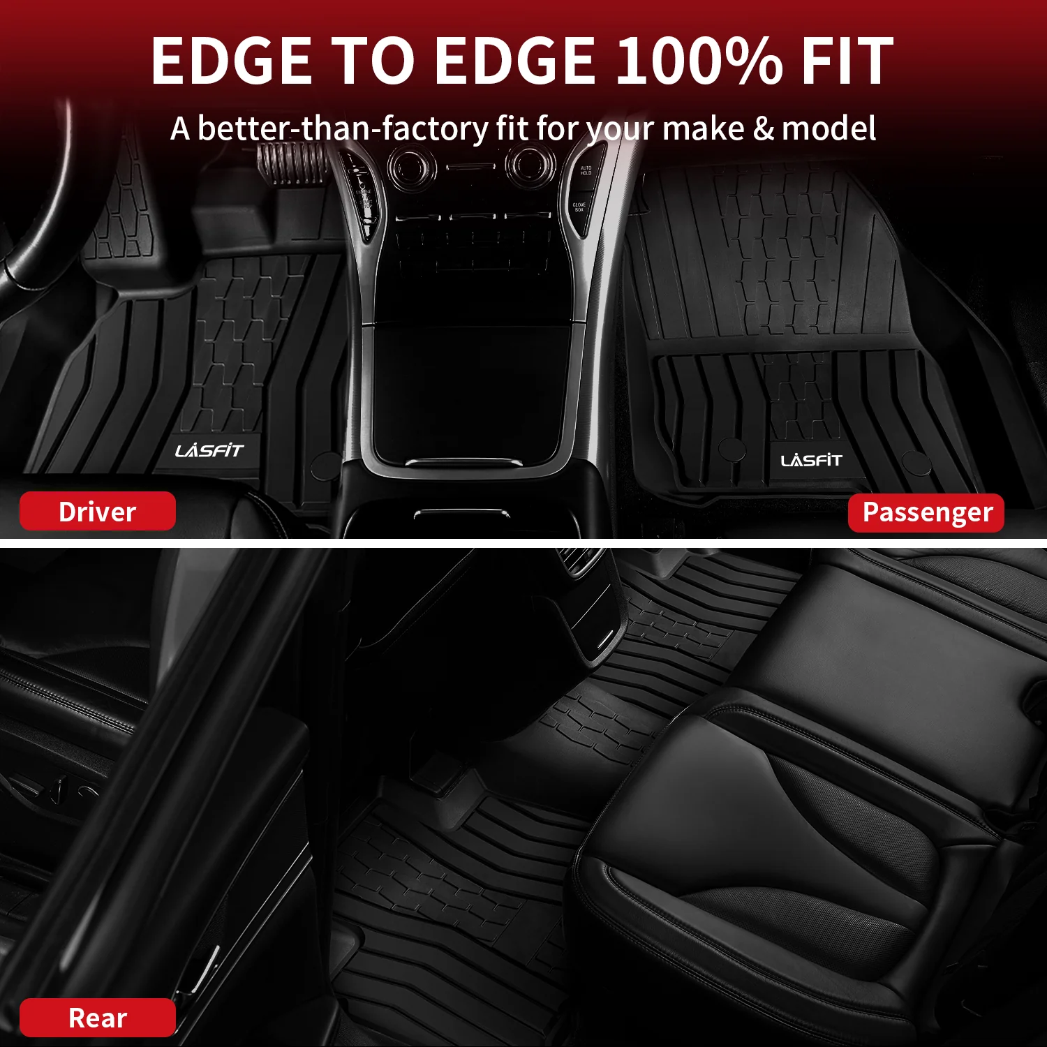 Fit for 2016-2018 Lincoln MKX Custom Floor Mats TPE Material 1st & 2nd Row Seat - Image 3