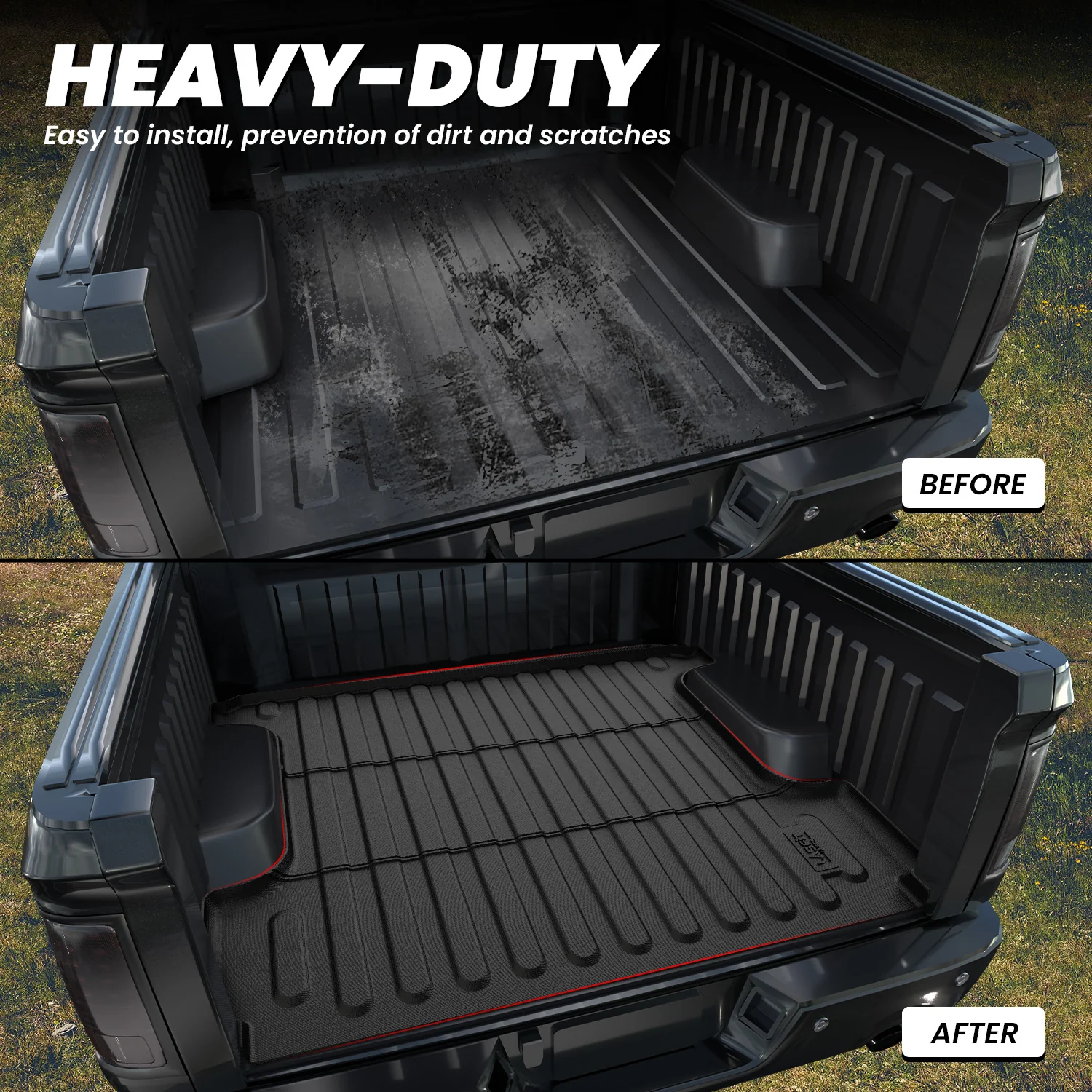 Fit for 2006-2018 Ram 1500 Bed Mat (Not Fit Drop-in liners) or Tailgate Mat, Heavy Duty Protection - Image 13