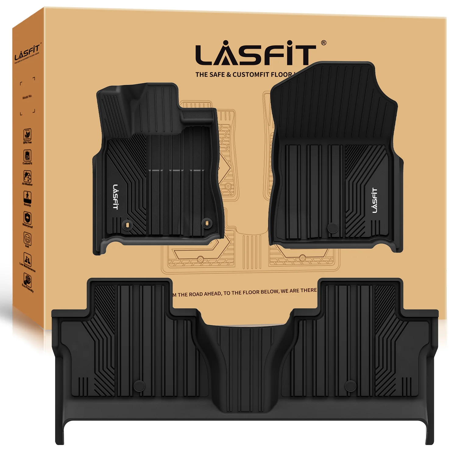 Fit for 2014-2021 Toyota Tundra Floor Mats 1st & 2nd Row Seat - Image 10